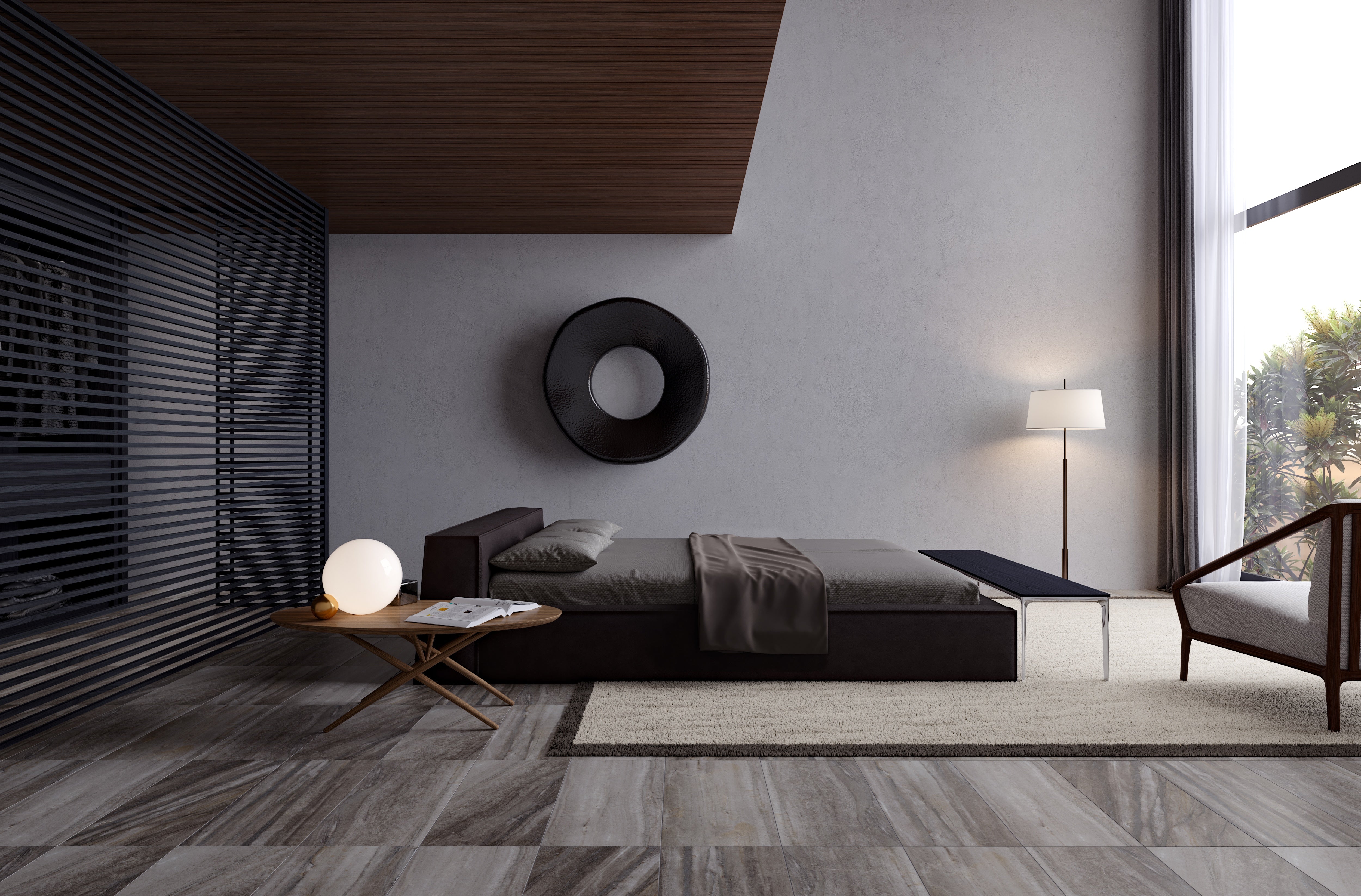 Evolution Mica porcelain trim by Anatolia, top-down product view, 3"×12"×11/32" size. Turkish porcelain for floors and walls.