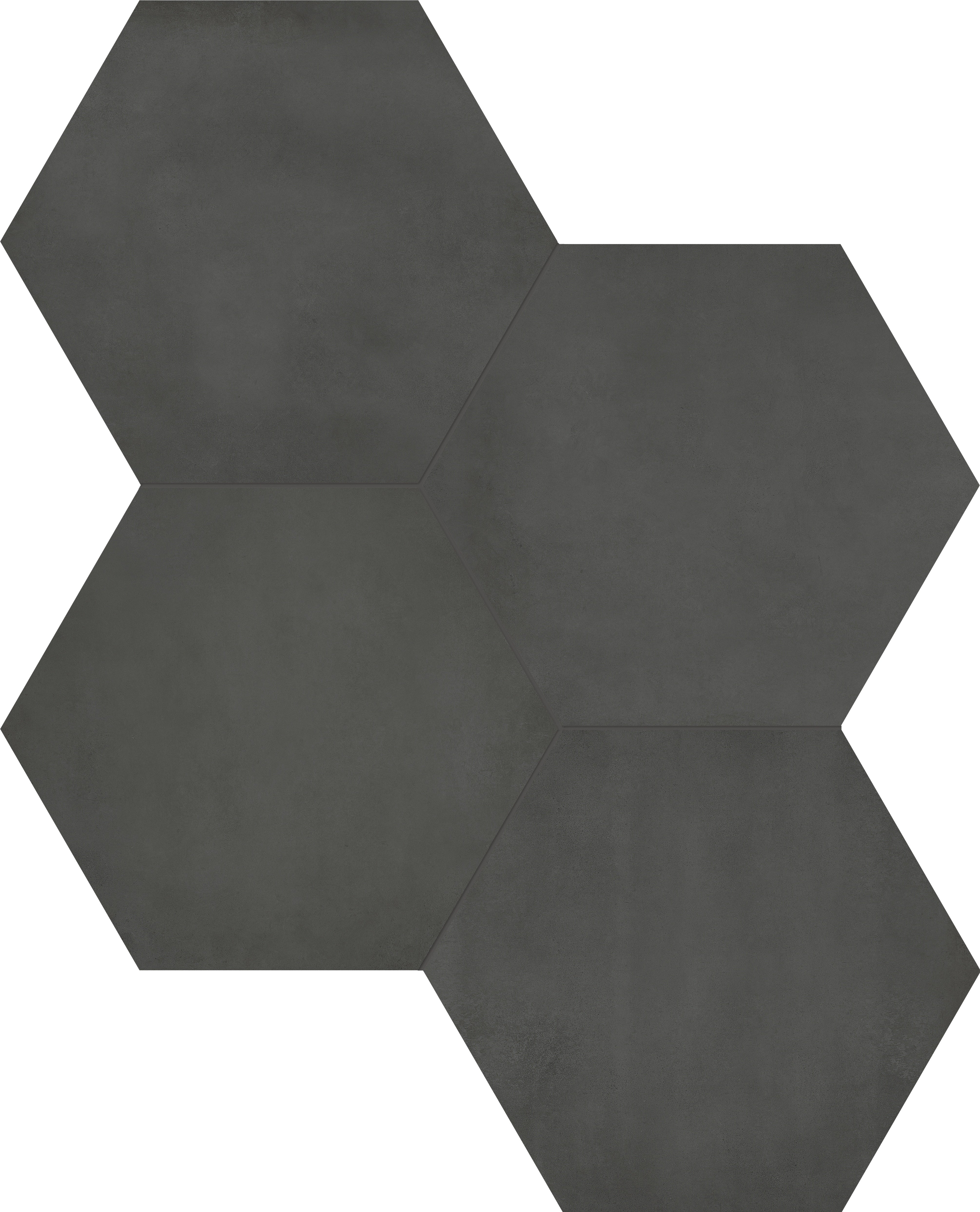 Form Graphite porcelain field tile by Anatolia, top-down product view, 7"×7 7/8"×11/32" size. Turkish porcelain for floors and walls.