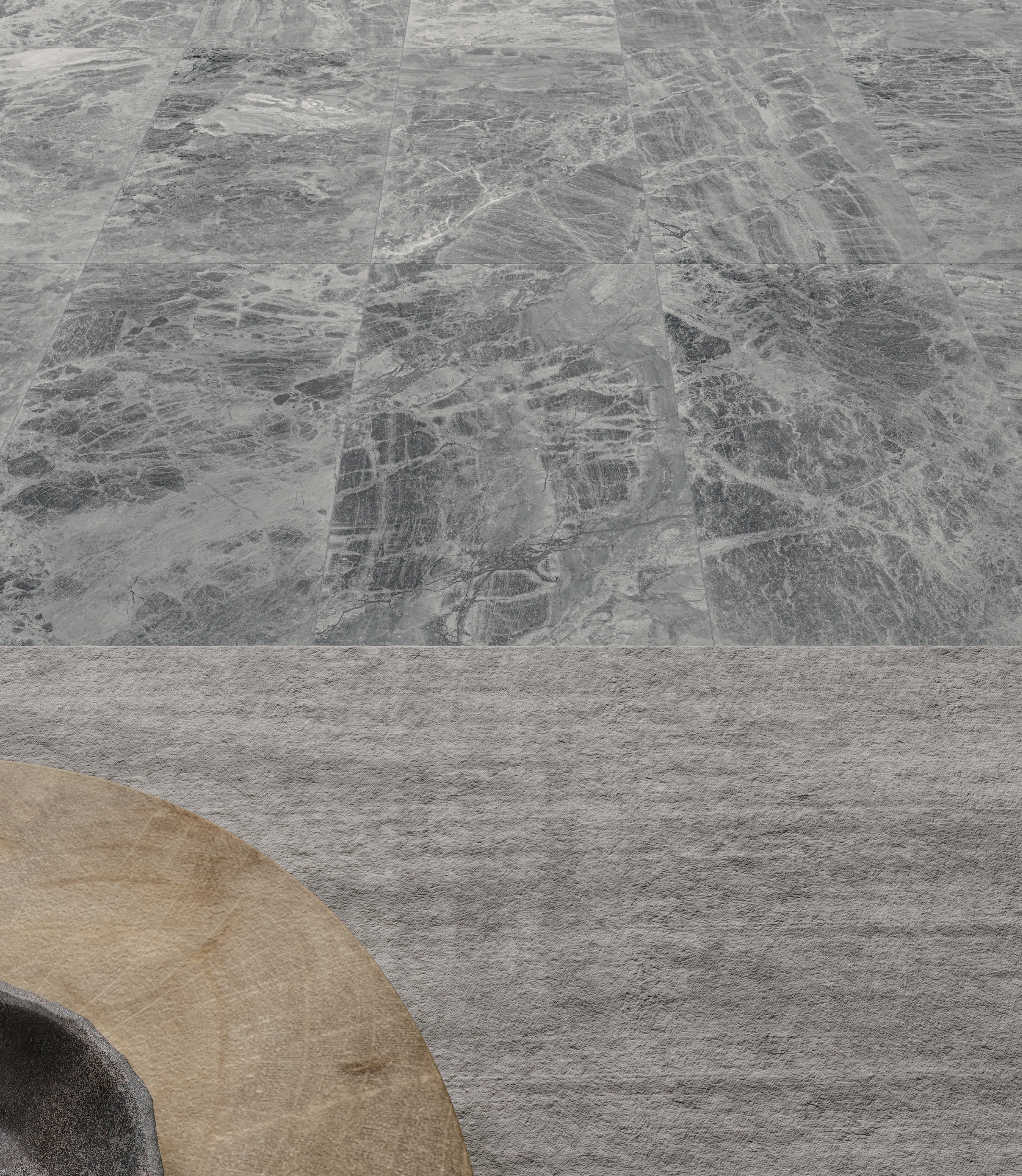 Gemma Mystique marble trim by Anatolia, top-down product view, 1/2"×12"×5/8" size. Turkish marble for floors and walls.
