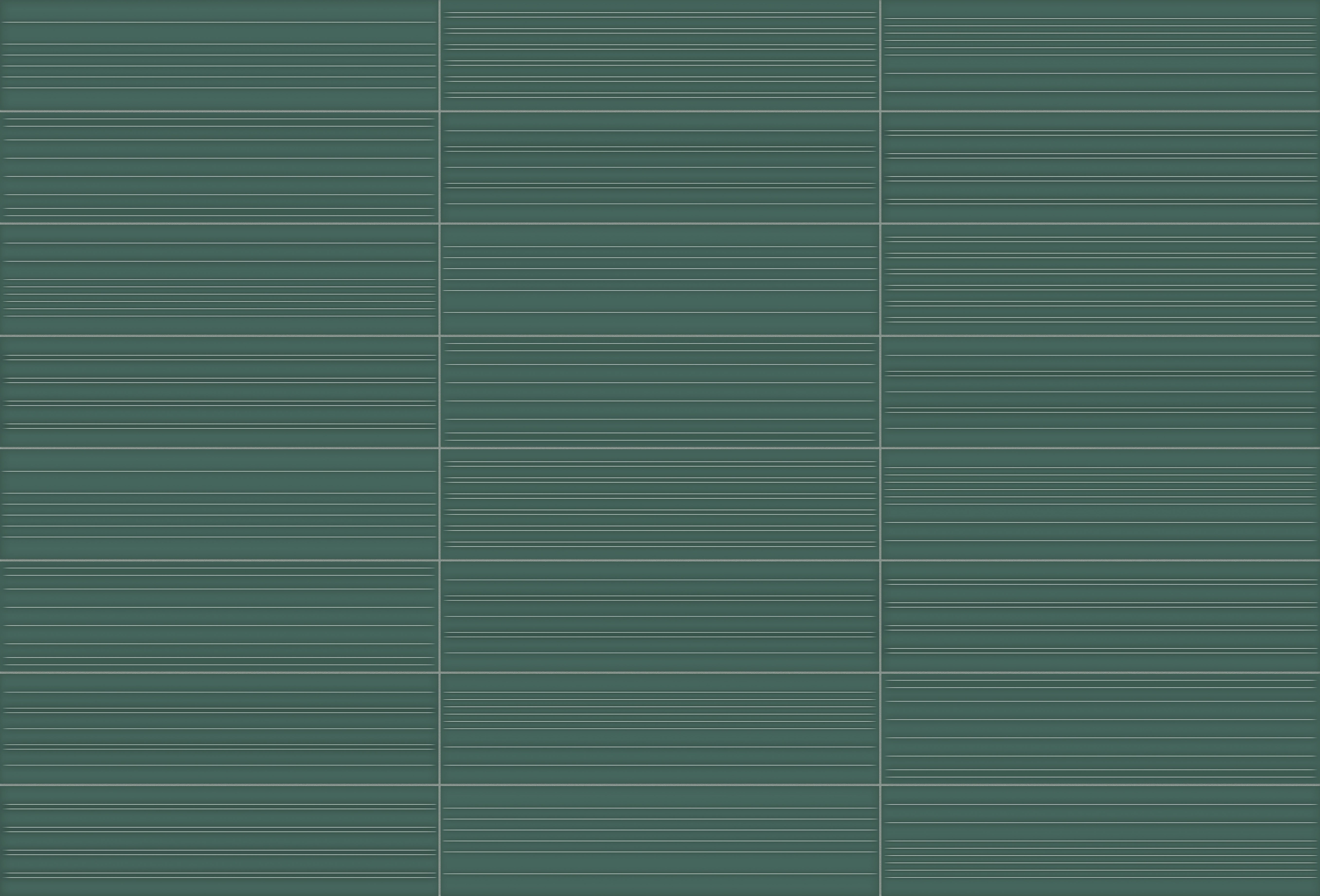 GEOMETRA: Emerald Divide Ceramic Field Tile (3"×12"×11/32" | Glossy | Pressed)