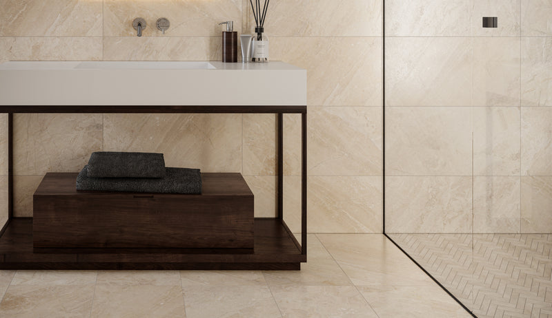 Anatolia Impero Reale honed marble tile in a room setting — available at Surface Group lifestyle image