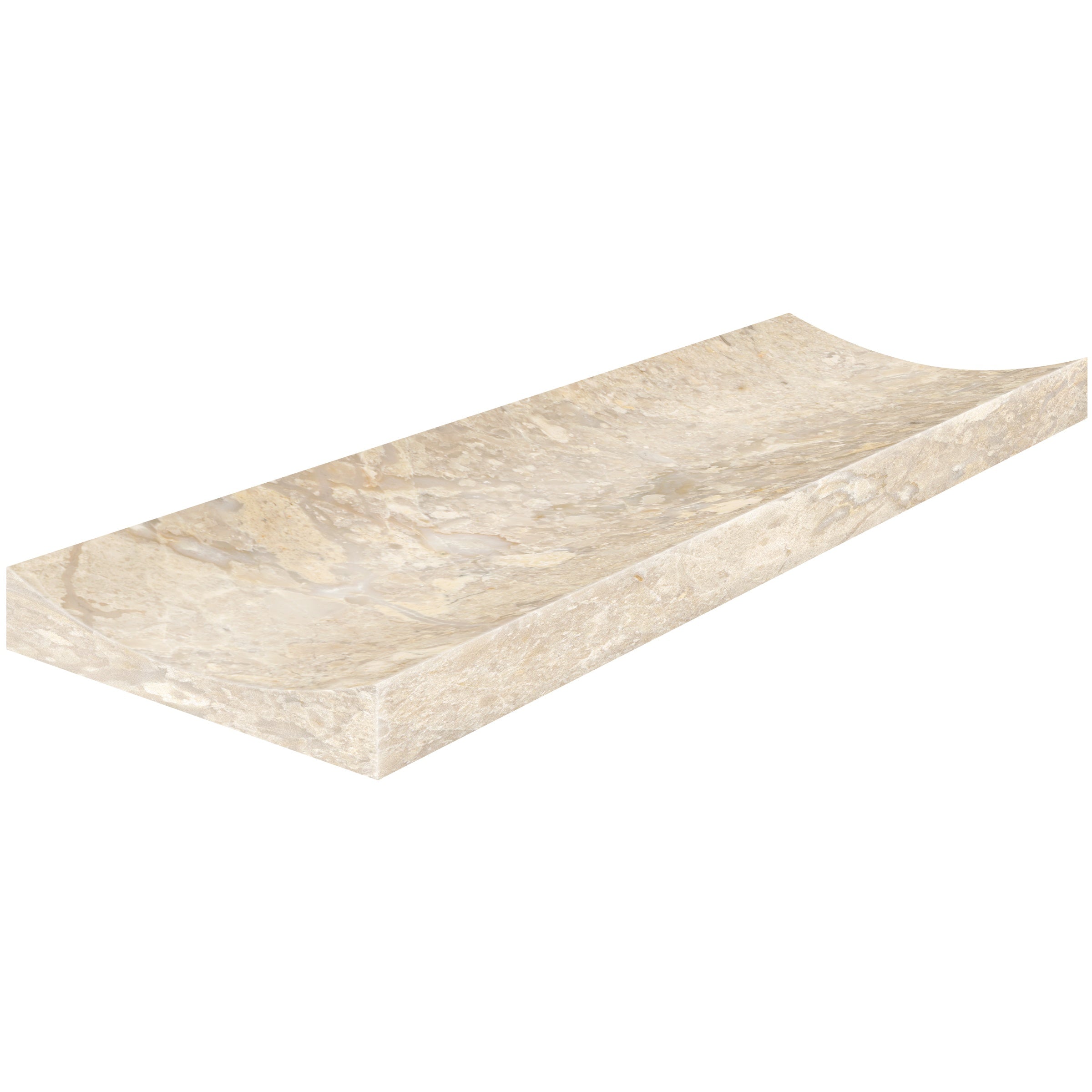 Impero Reale marble field tile by Anatolia, top-down product view, 4"×12"×23/32" size. Turkish marble for floors and walls.