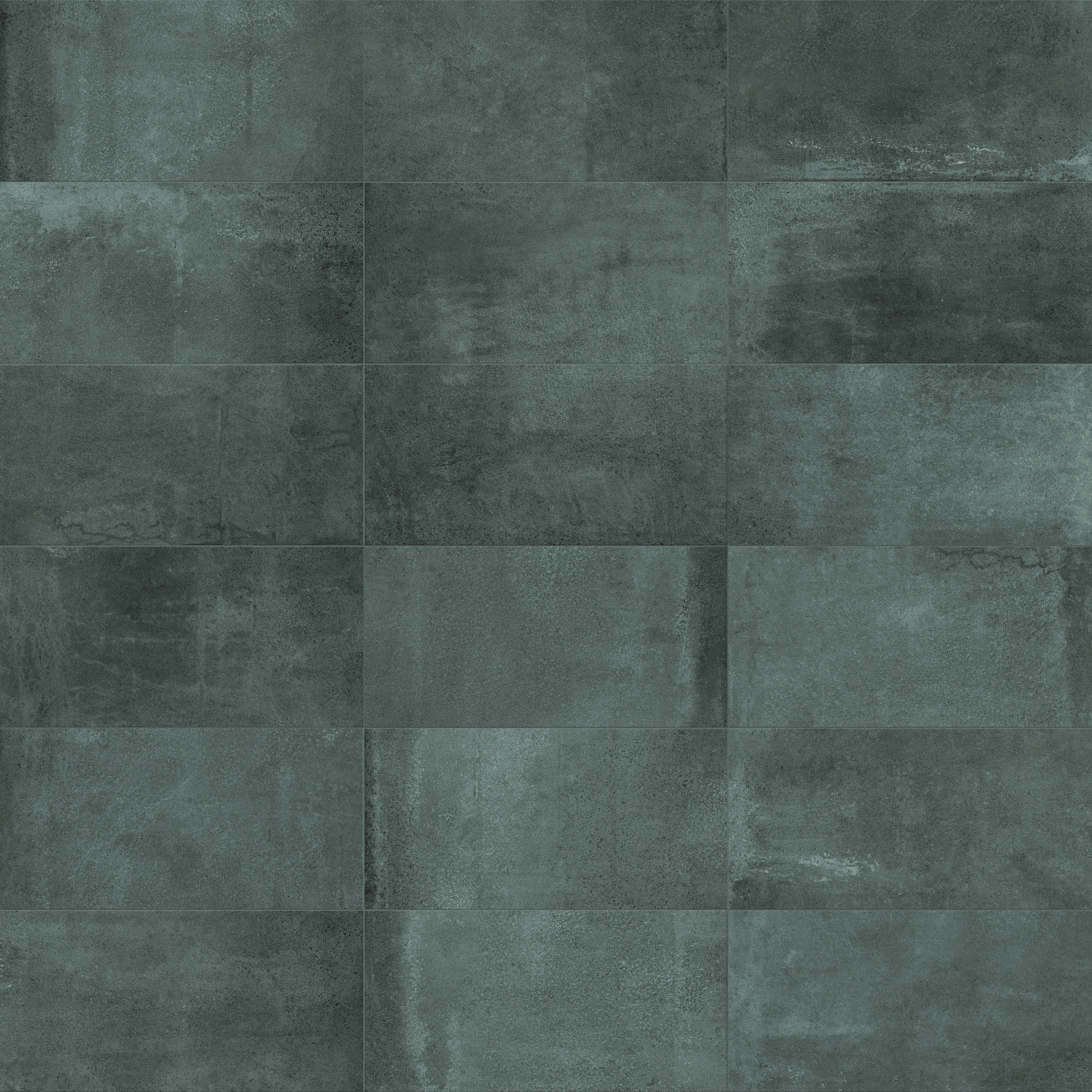 Industria Graphite porcelain trim by Anatolia, top-down product view, 3"×24"×11/32" size. Turkish porcelain for floors and walls.
