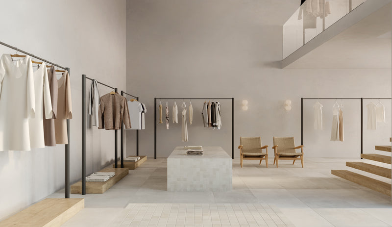 Anatolia Industria Zinc matte tile in a room setting — available at Surface Group lifestyle image