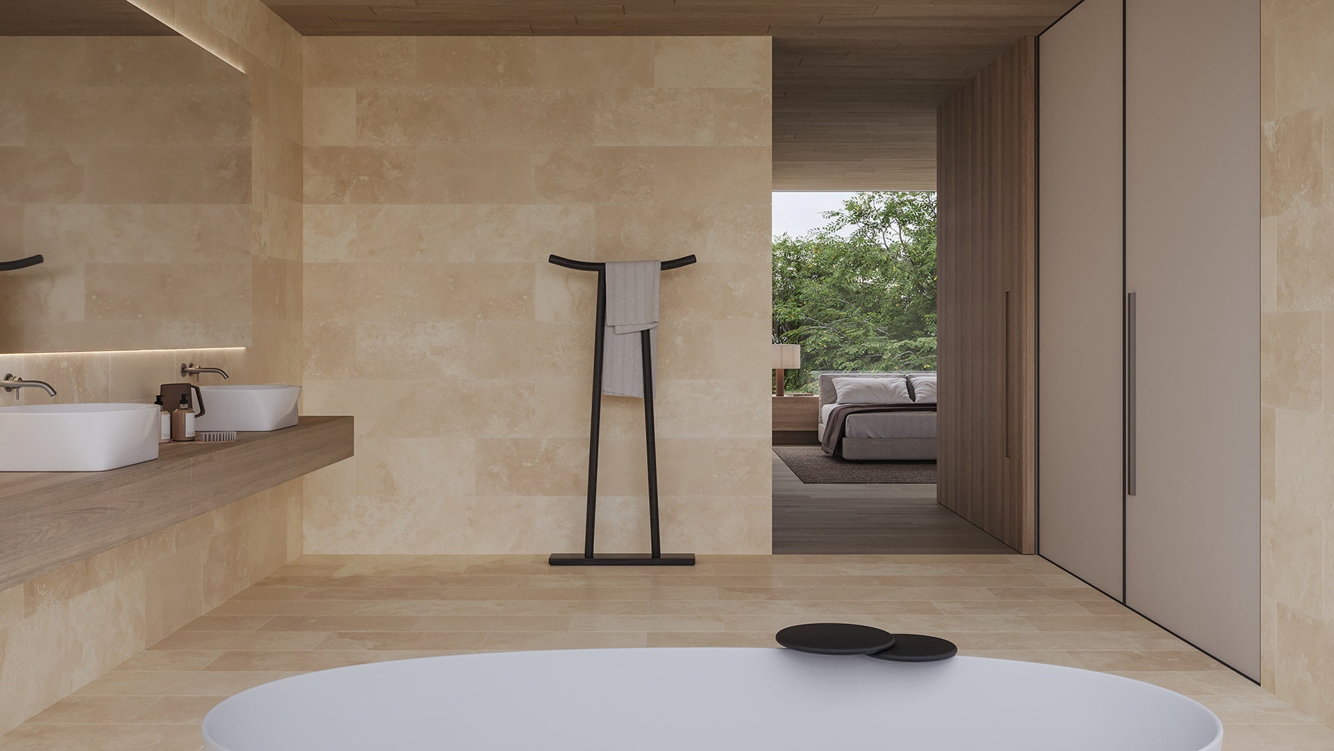 Ivory 2x4 Brick Travertine Mosaic | 12
