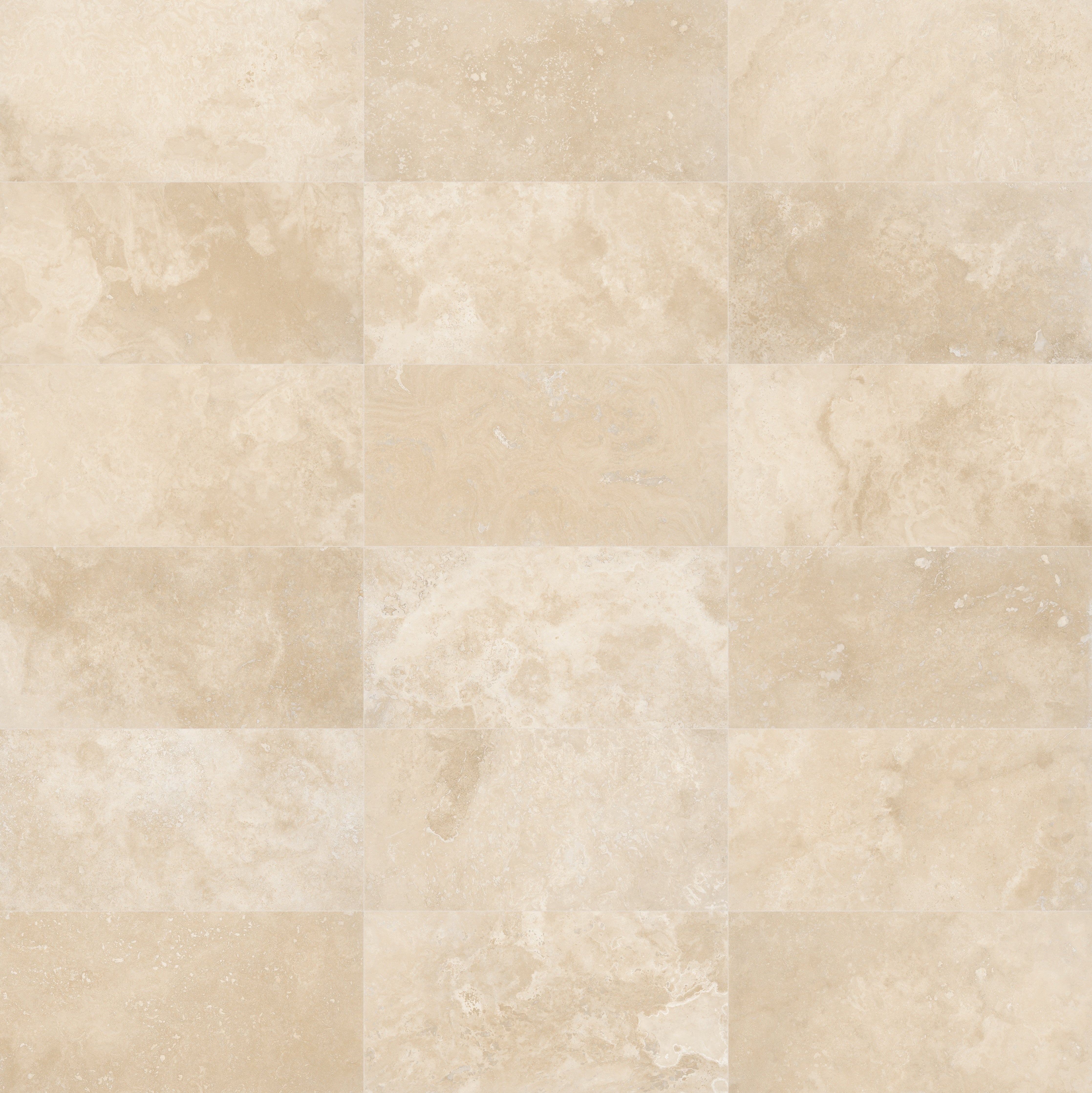 Ivory travertine trim by Anatolia, product image, 2"×12"×31/32" size. Turkish travertine for floors and walls.