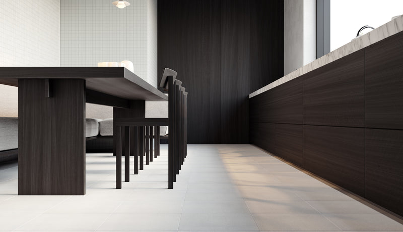 Anatolia Keaton Ice matte ceramic tile in a room setting — available at Surface Group lifestyle image