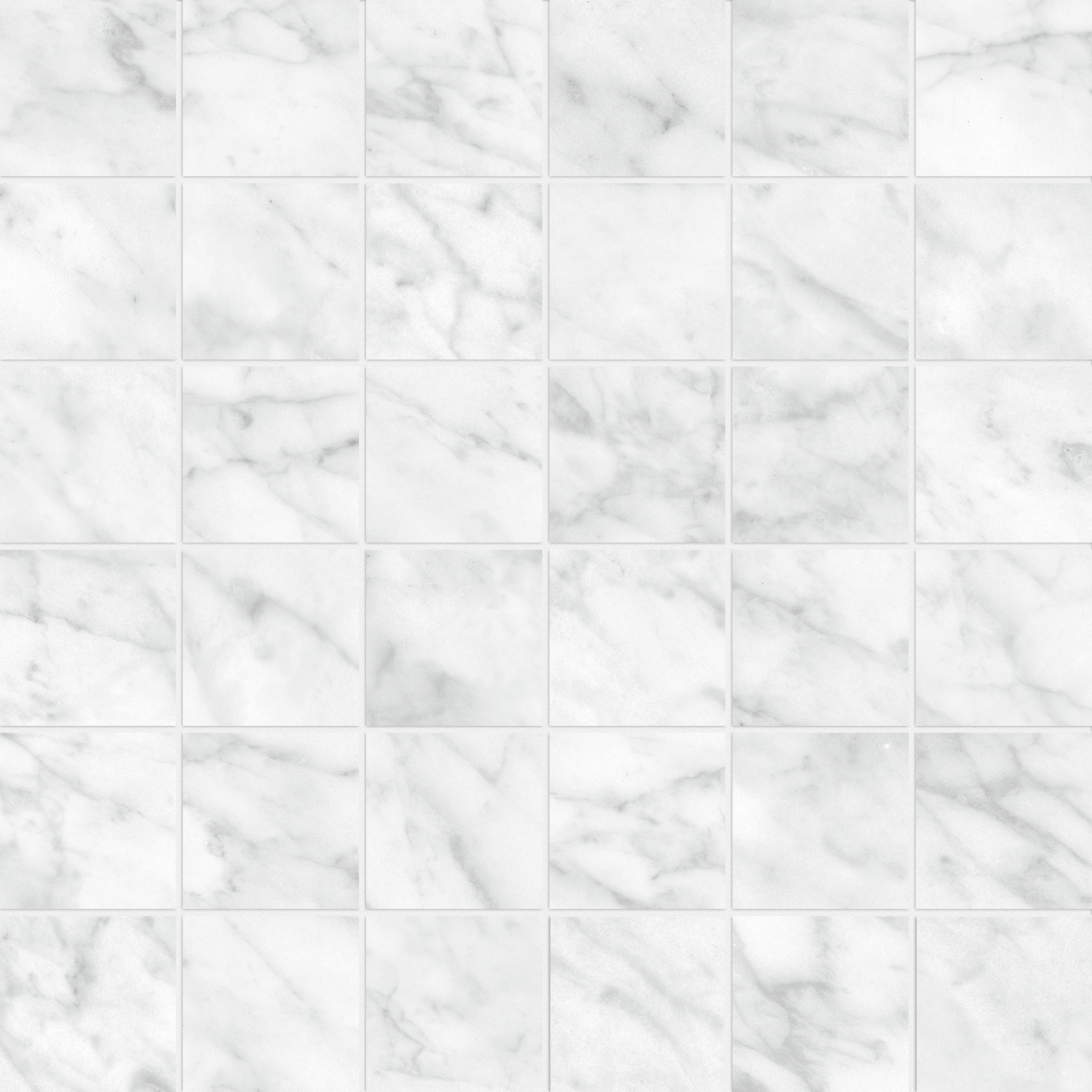 LA MARCA: Carrara Gioia 2x2 Porcelain Mosaic (11 25/32"×11 25/32"×11/32" | Honed | Rectified)