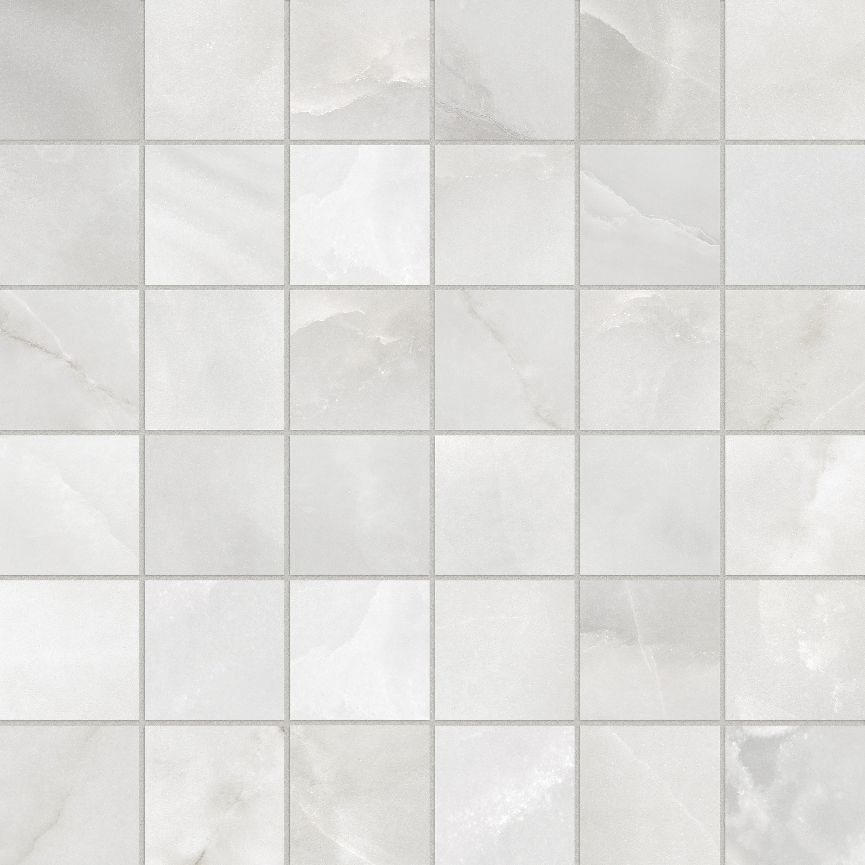 LA MARCA: Onyx Nuvolato 2x2 Porcelain Mosaic (11 25/32"×11 25/32"×11/32" | Honed | Rectified)