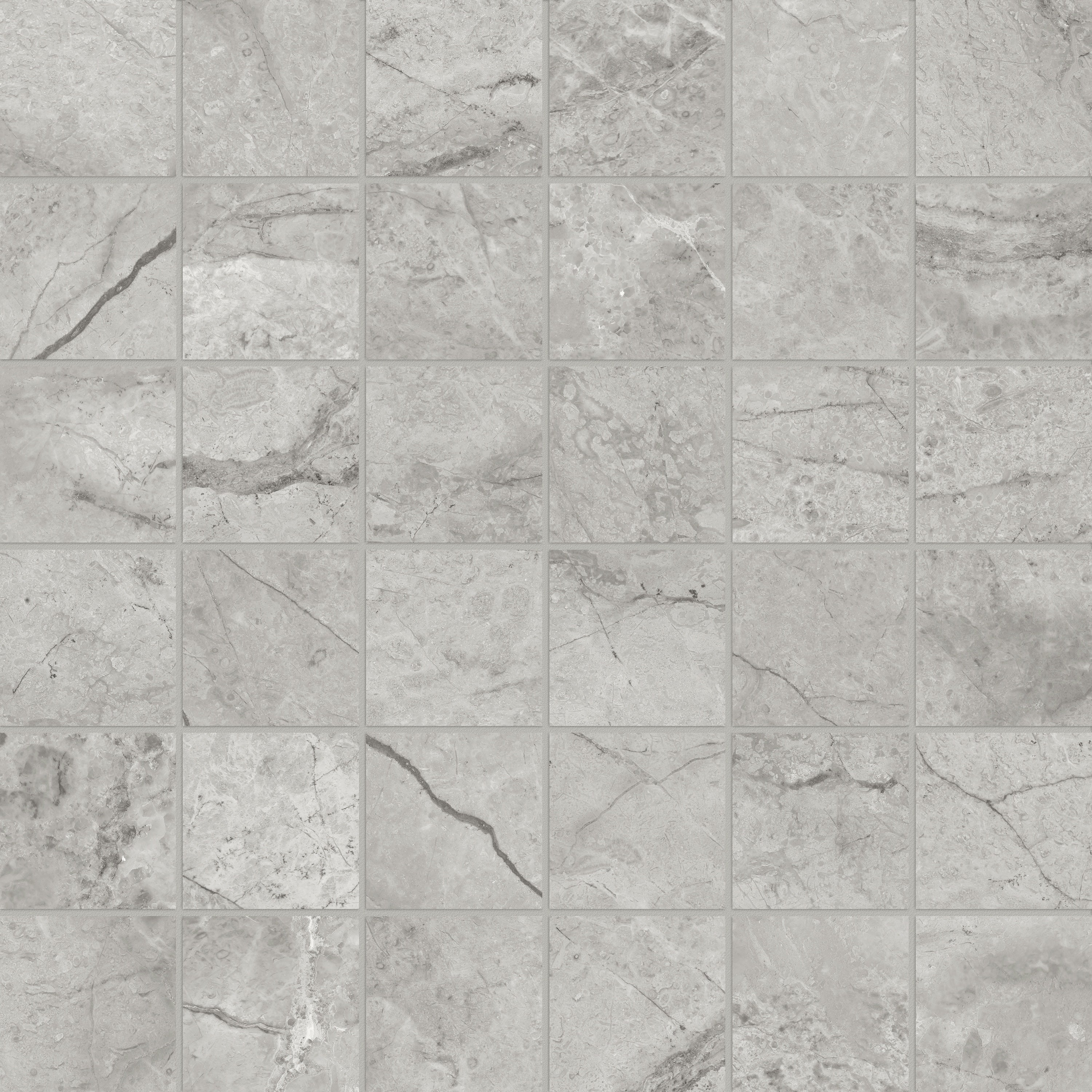 LA MARCA: Paradiso Argento 2x2 Porcelain Mosaic (11 25/32"×11 25/32"×11/32" | Honed | Rectified)