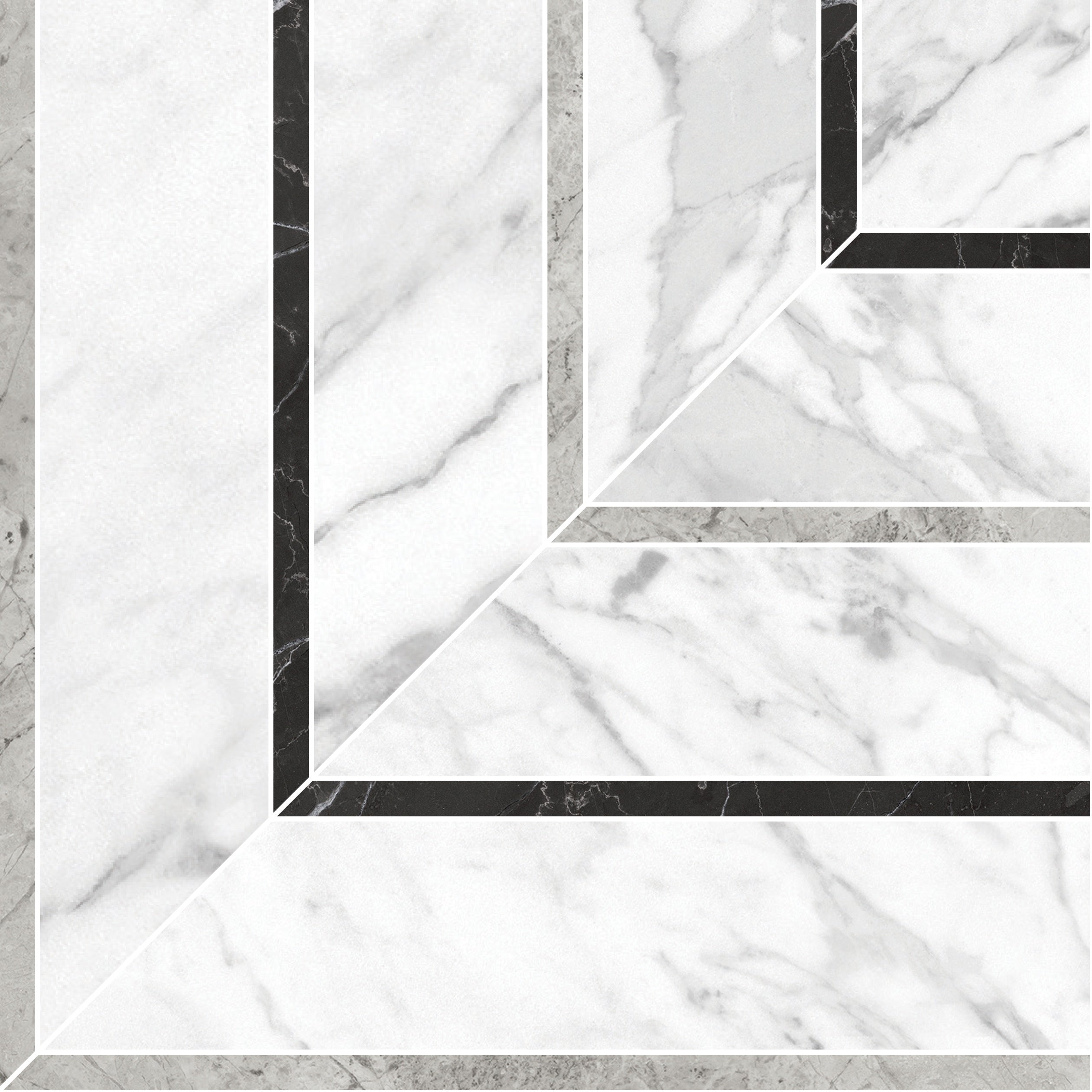 LA MARCA: Statuarietto Picco Porcelain Mosaic (8 5/16"×8 5/16"×11/32" | Honed | Rectified)