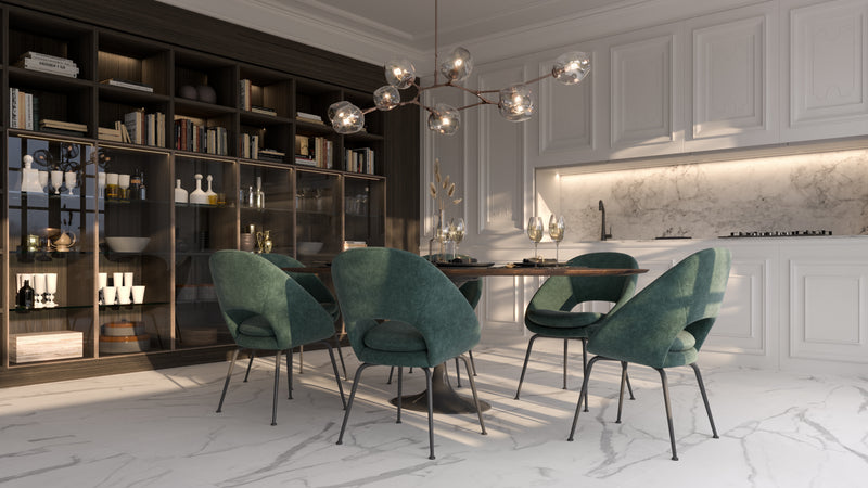 Anatolia La Marca Statuario honed tile in a room setting — available at Surface Group lifestyle image