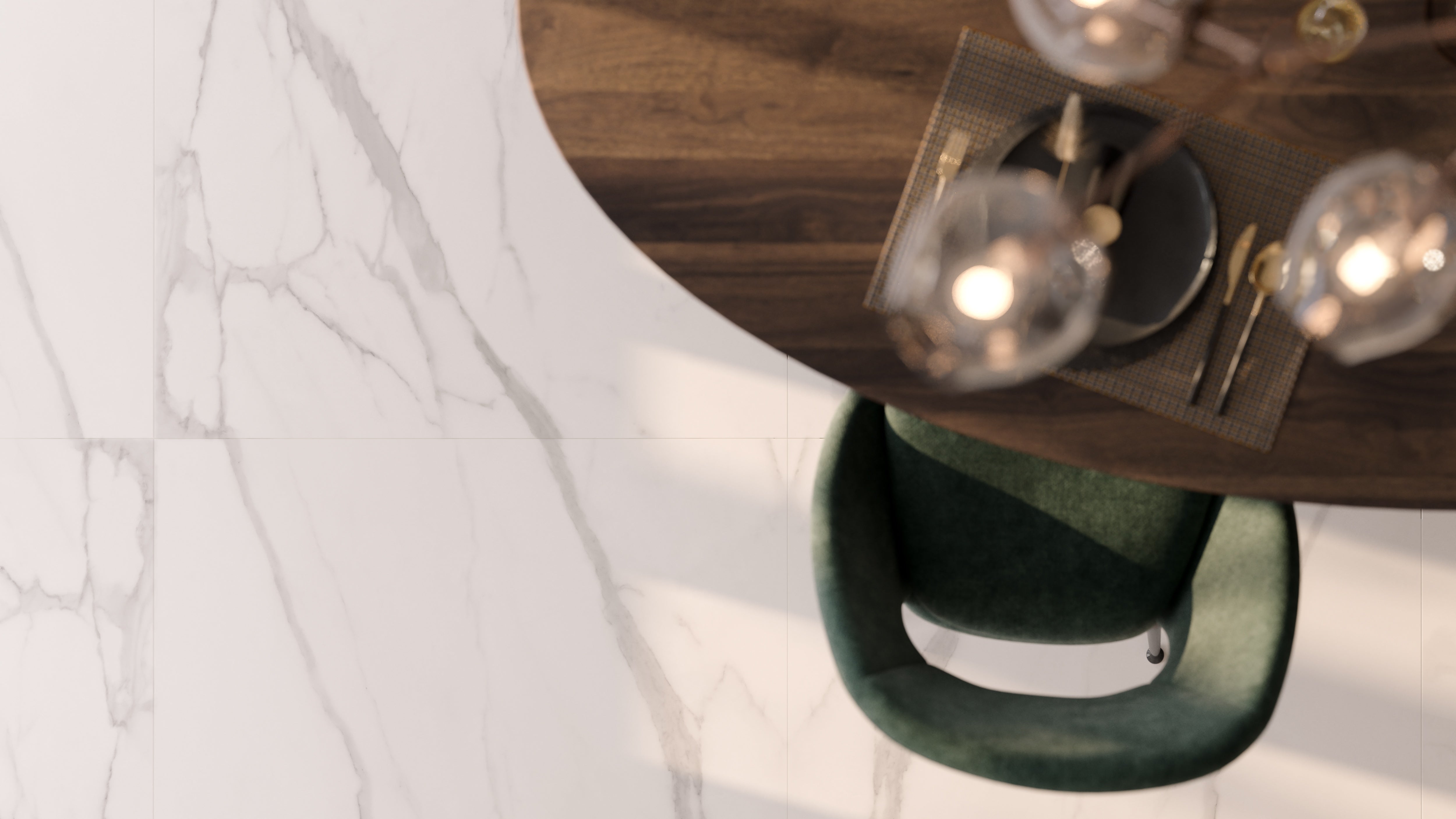 LA MARCA: Statuario Nuovo Porcelain Field Tile (24"×48"×11/32" | Honed | Rectified)
