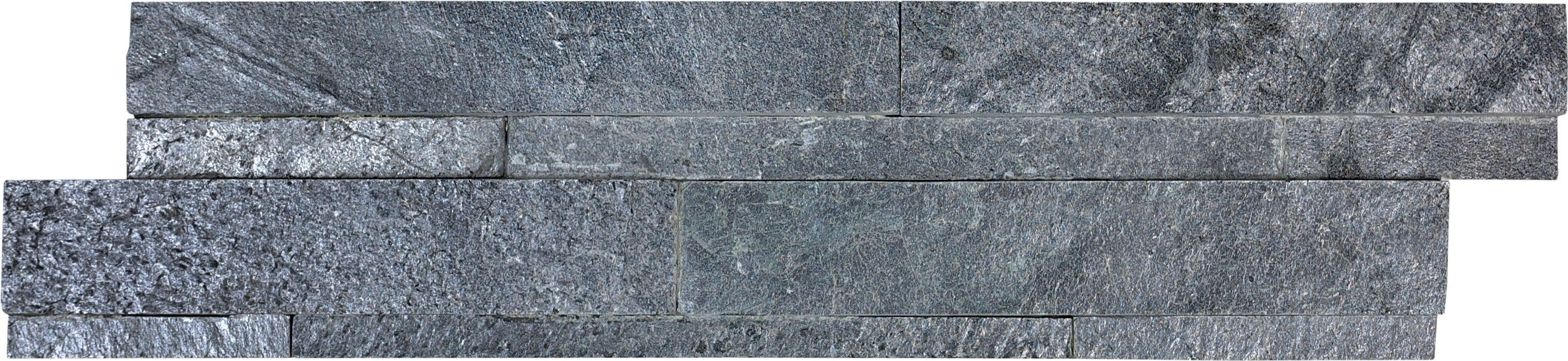 Ledger Stone Astro Silver quartzite field tile by Anatolia, top-down product view, 6"×24"×25/32" size. Indian quartzite for floors and walls.