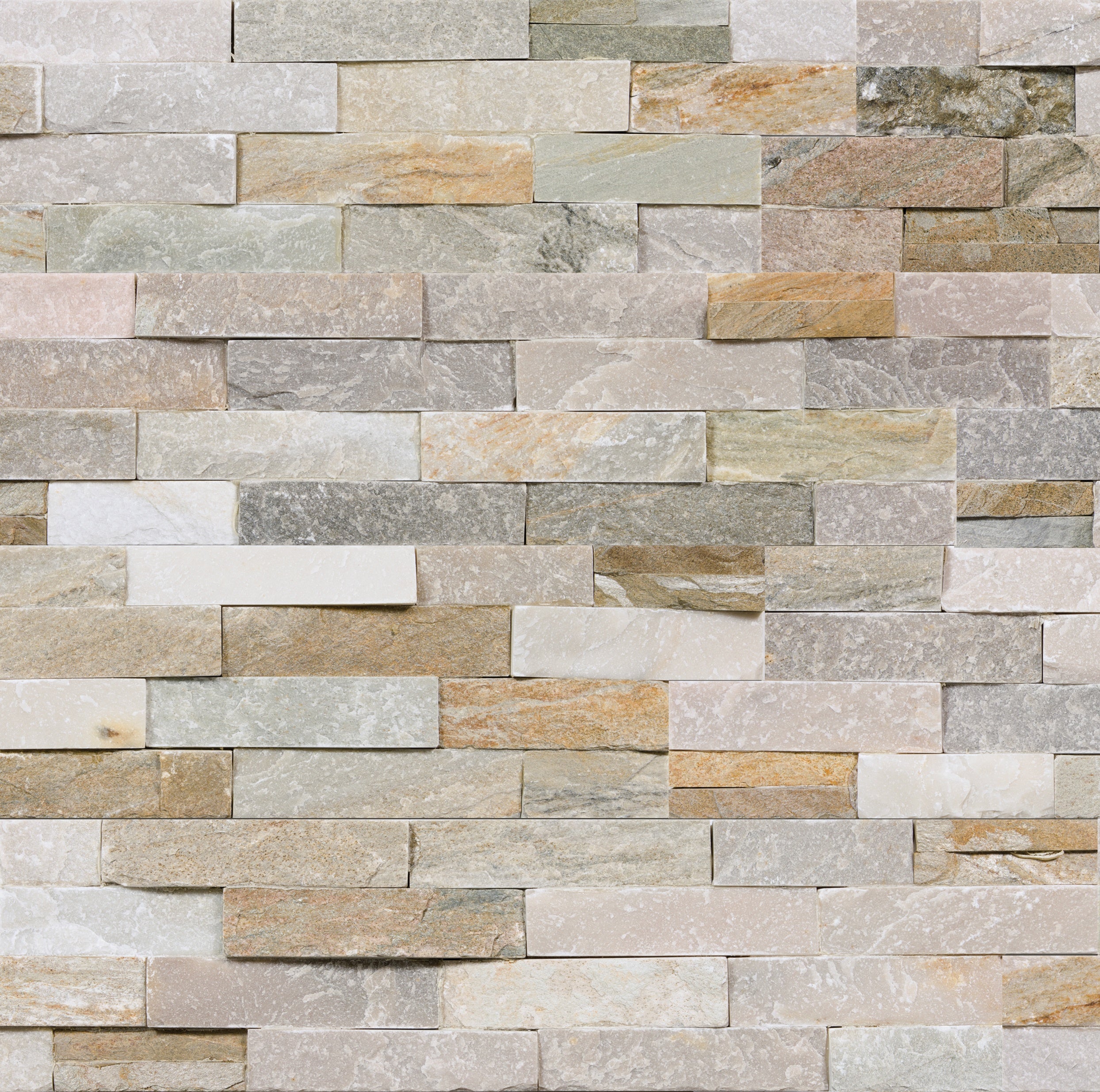 Ledger Stone Beachwalk quartzite trim by Anatolia, top-down product view, 6"×18"×19/32" size. Chinese quartzite for floors and walls.
