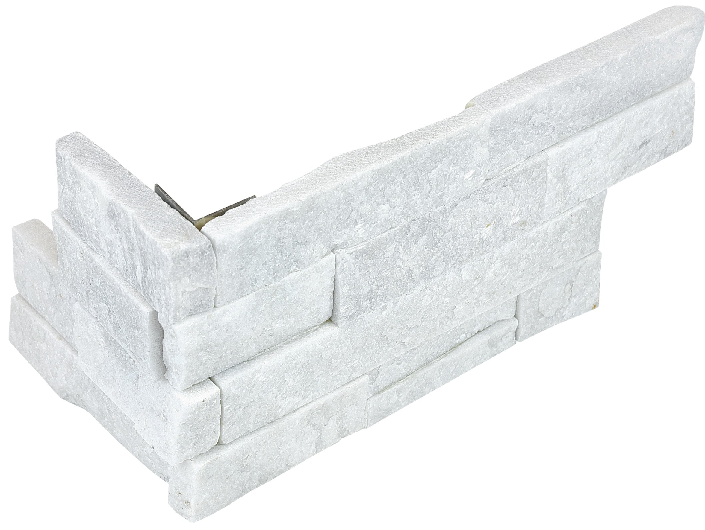 Ledger Stone Glacier quartzite trim by Anatolia, top-down product view, 6"×18"×23/32" size. Chinese quartzite for floors and walls.
