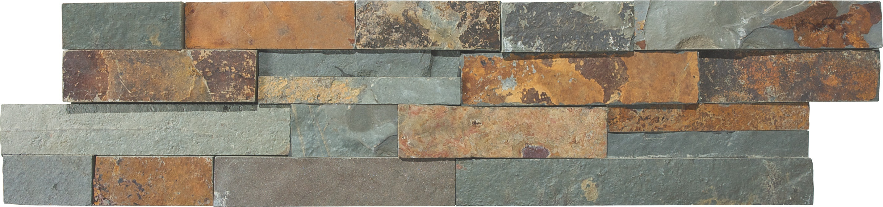LEDGER STONE: Sierra Slate Field Tile (6"×24"×19/32" | Split Face | Rectified)
