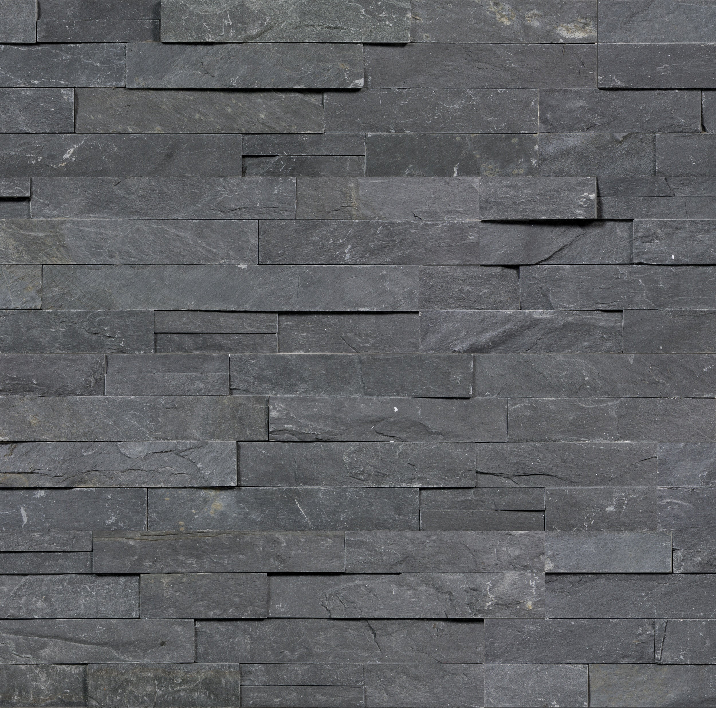 LEDGER STONE: Carbon Slate Field Tile (6"×24"×19/32" | Split Face | Rectified)