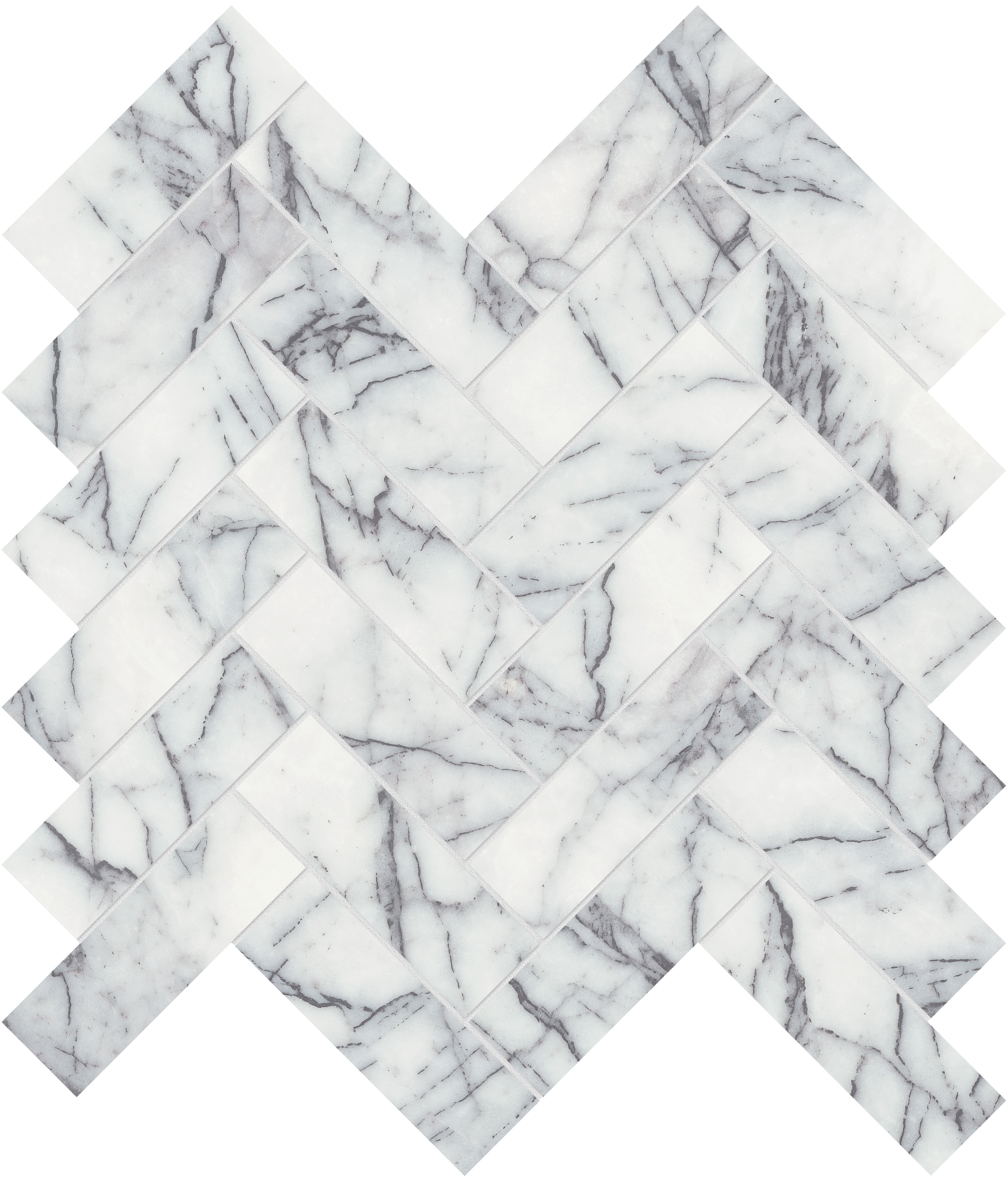 Lilac Volta marble mosaic by Anatolia, top-down product view, 11 1/4"×11 13/32"×3/8" size. Turkish marble for floors and walls.