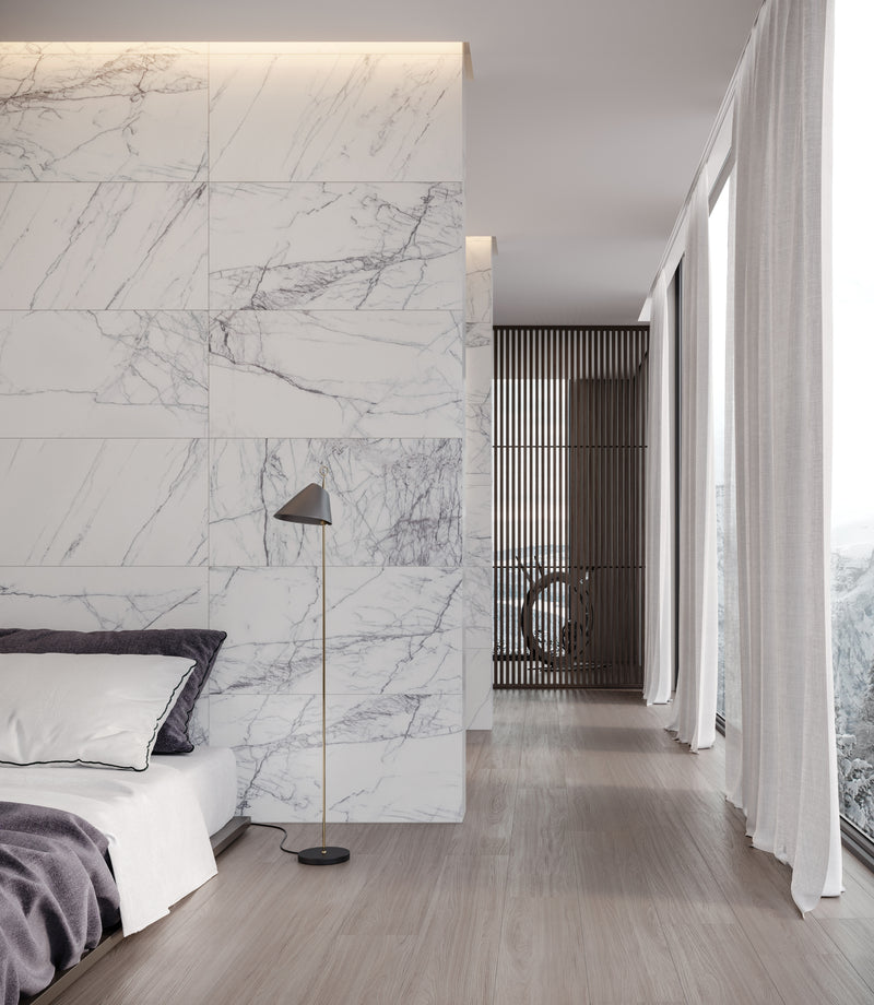 Anatolia Lilac Volta honed marble tile in a room setting — available at Surface Group lifestyle image