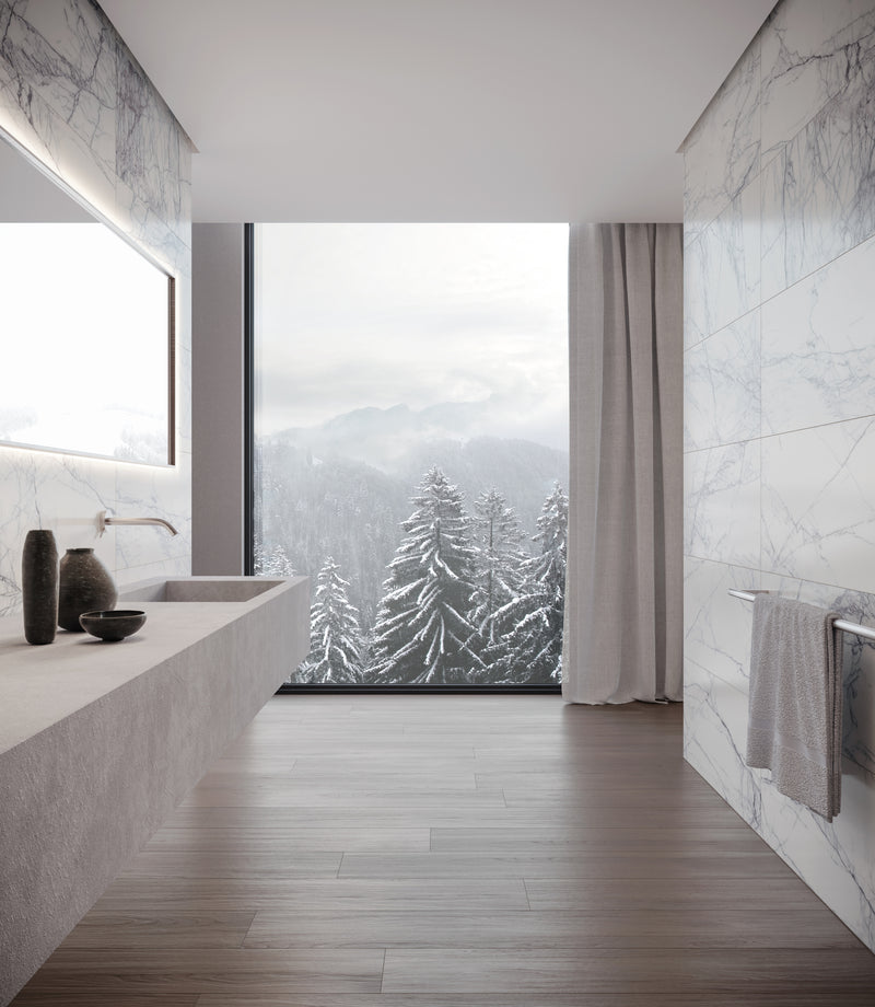 Anatolia Lilac Volta honed marble tile in a room setting — available at Surface Group lifestyle image
