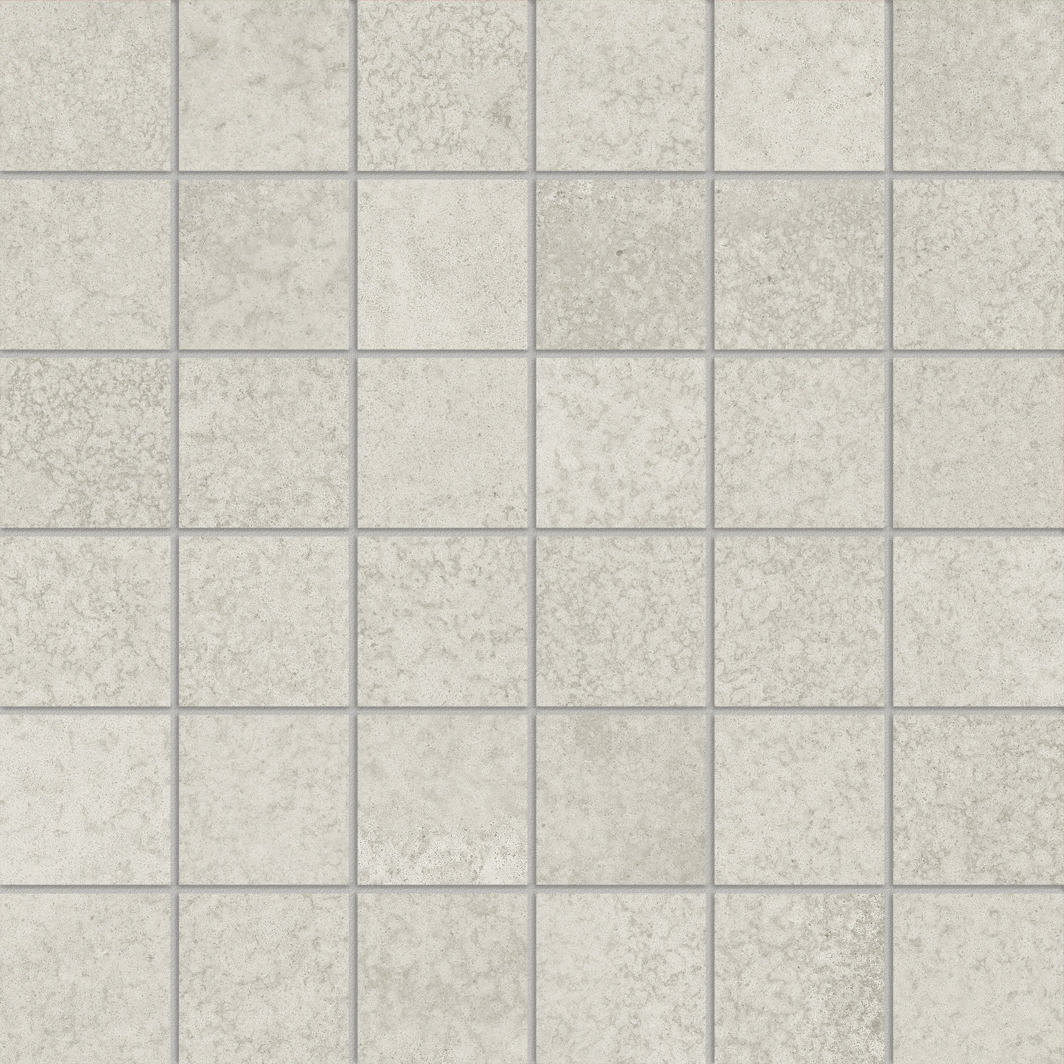 Locale Glacier porcelain mosaic by Anatolia, top-down product view, 11 25/32"×11 25/32"×11/32" size. Turkish porcelain for floors and walls.