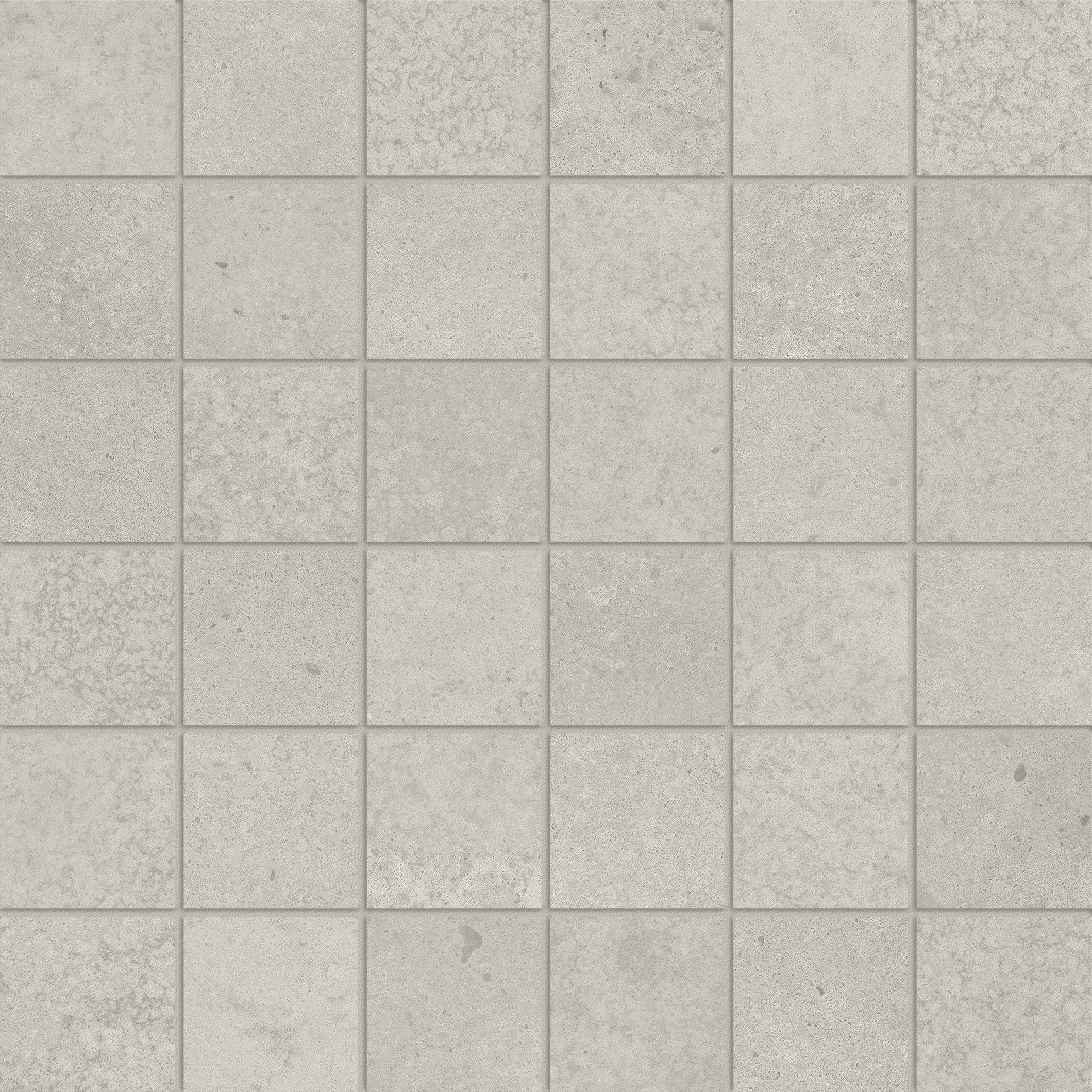 Locale Stone porcelain mosaic by Anatolia, top-down product view, 11 25/32"×11 25/32"×11/32" size. Turkish porcelain for floors and walls.