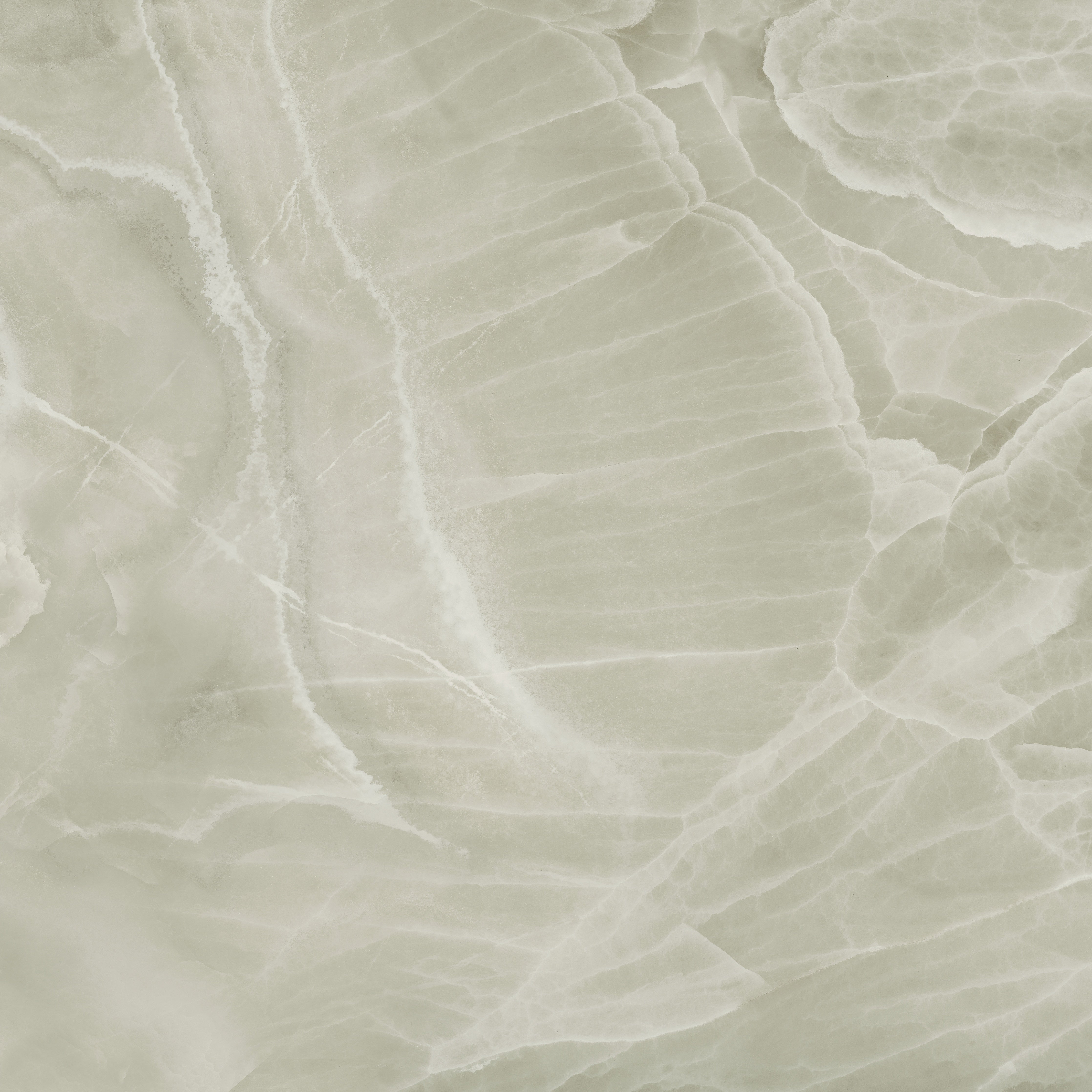 Lustra Onyx Sage porcelain field tile by Anatolia, top-down product view, 48"×11/32" size. Turkish porcelain for floors and walls.