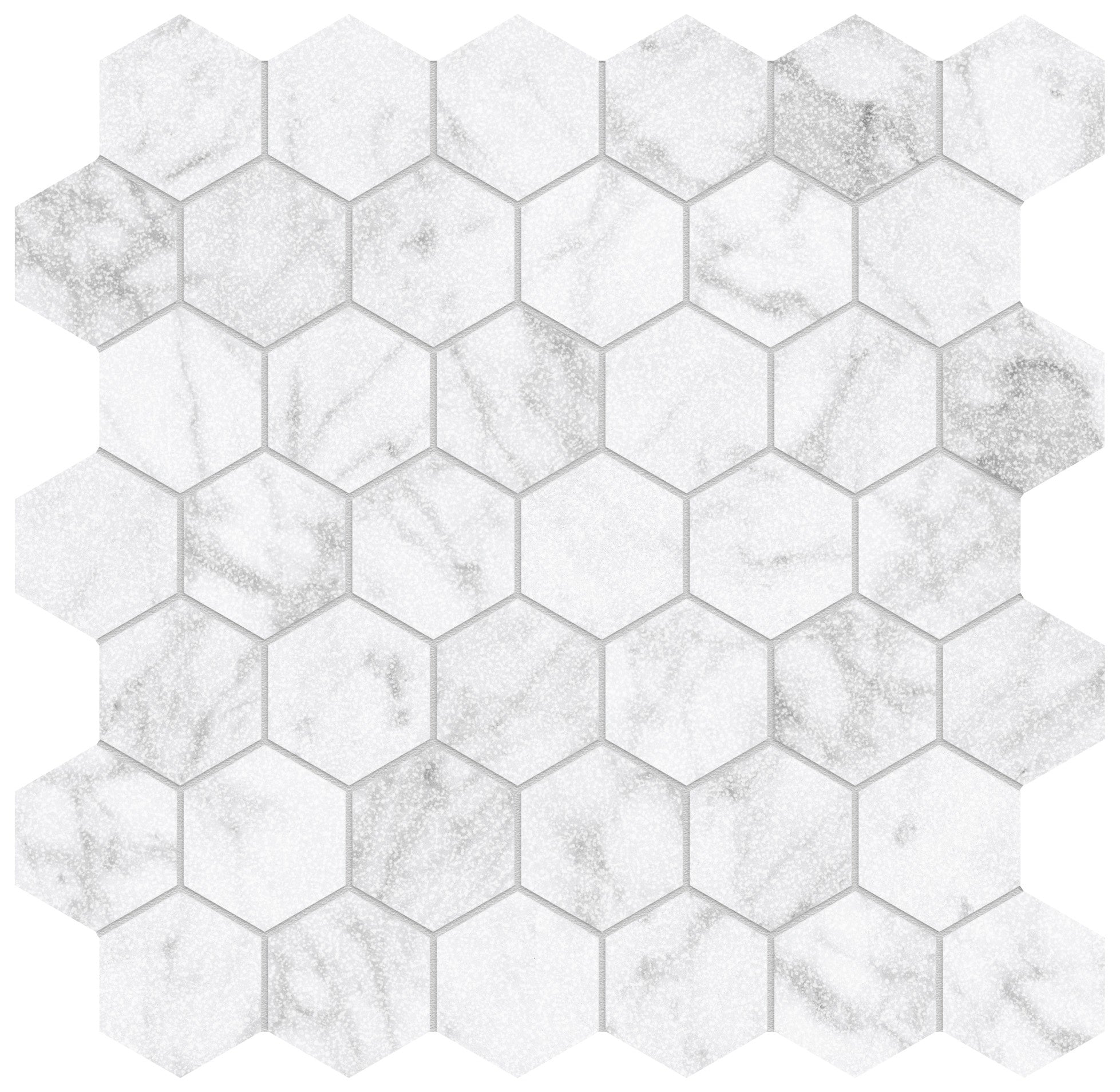 Majesto Bianco Gioia porcelain mosaic by Anatolia, top-down product view, 11 23/32"×11 27/32"×11/32" size. Turkish porcelain for floors and walls.