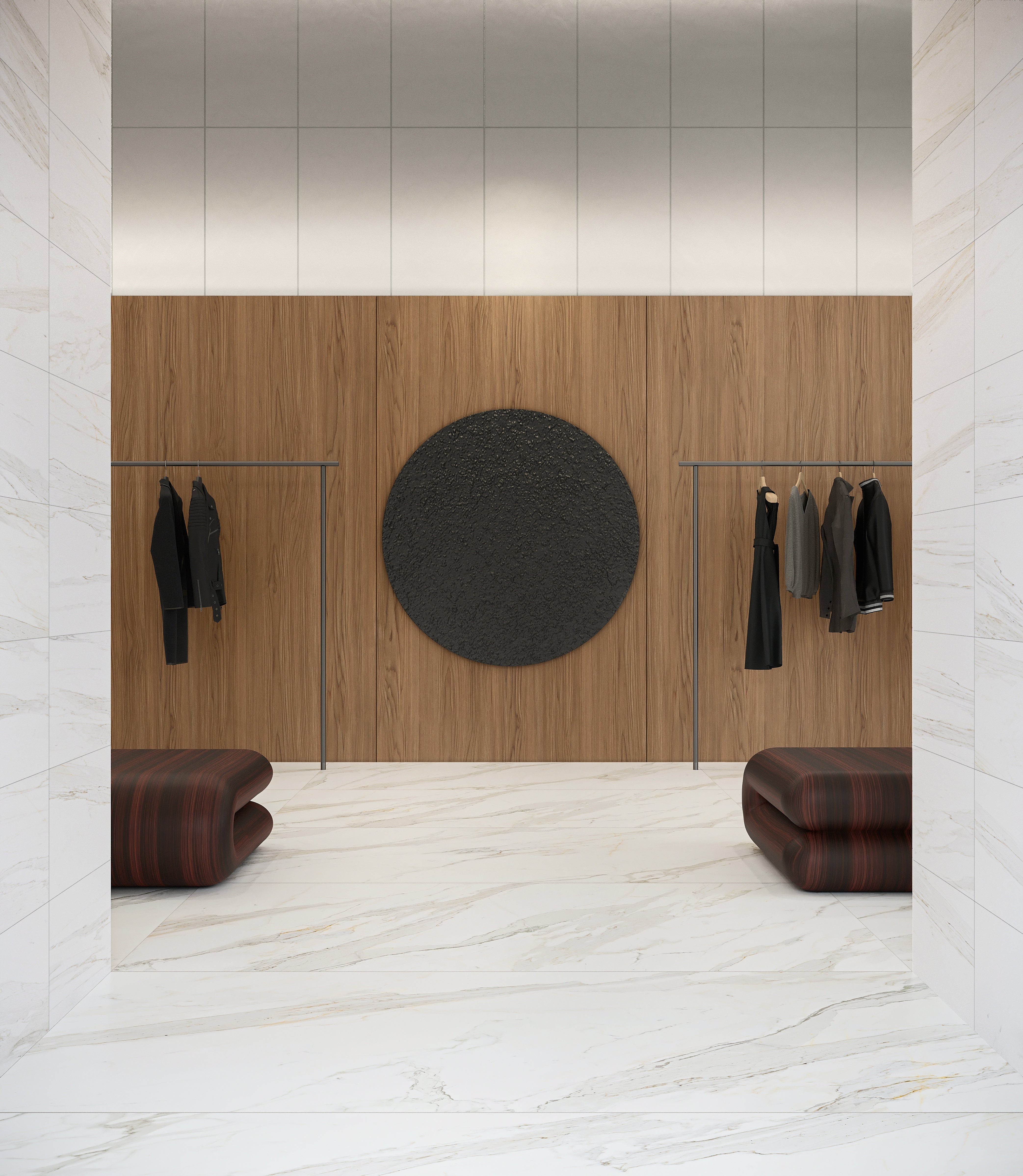Majesto Calacatta Borghini porcelain mosaic by Anatolia, top-down product view, 11 23/32"×11 27/32"×11/32" size. Turkish porcelain for floors and walls.