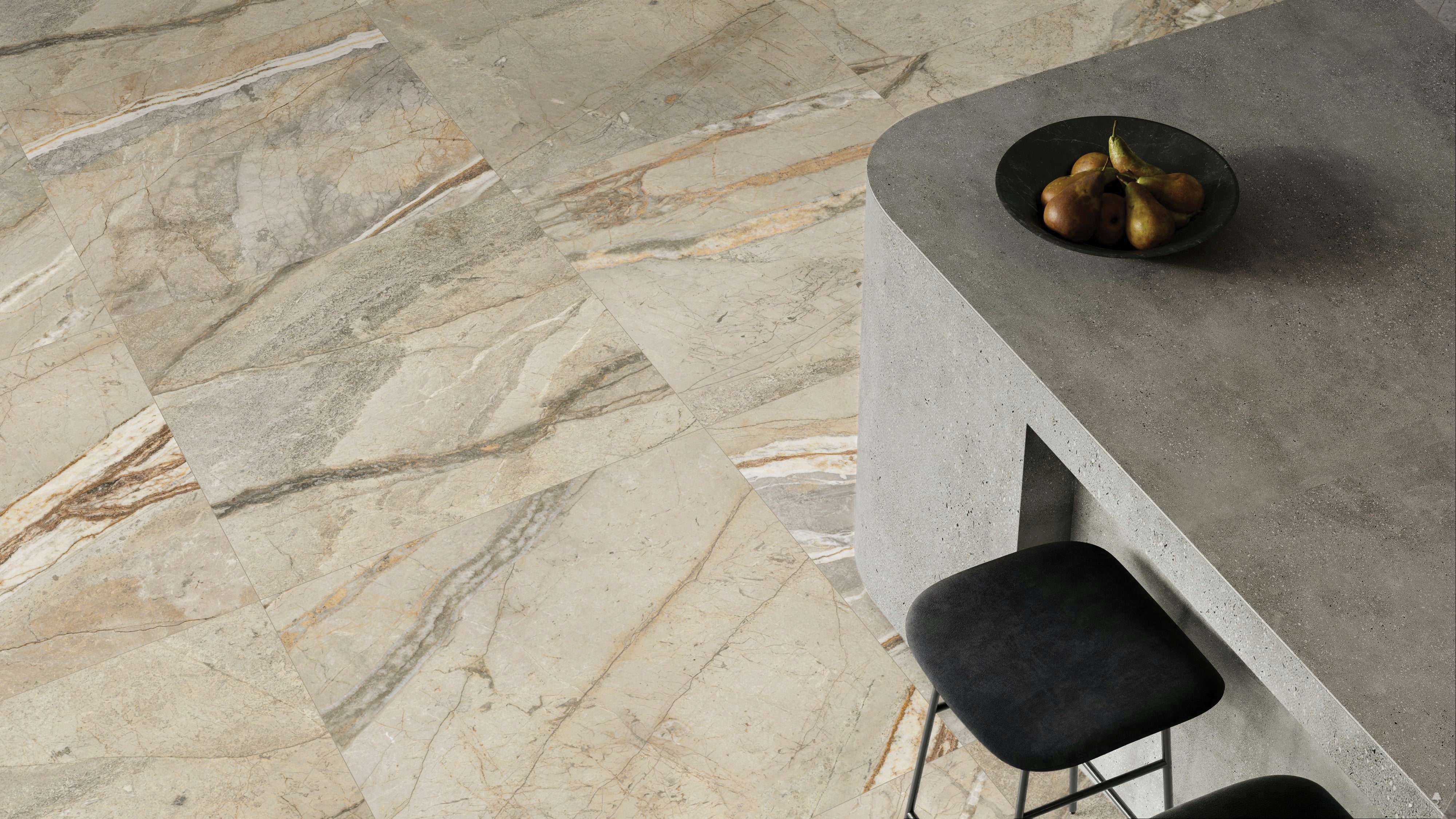 Majesto Foresta porcelain mosaic by Anatolia, top-down product view, 11 23/32"×11 27/32"×11/32" size. Turkish porcelain for floors and walls.