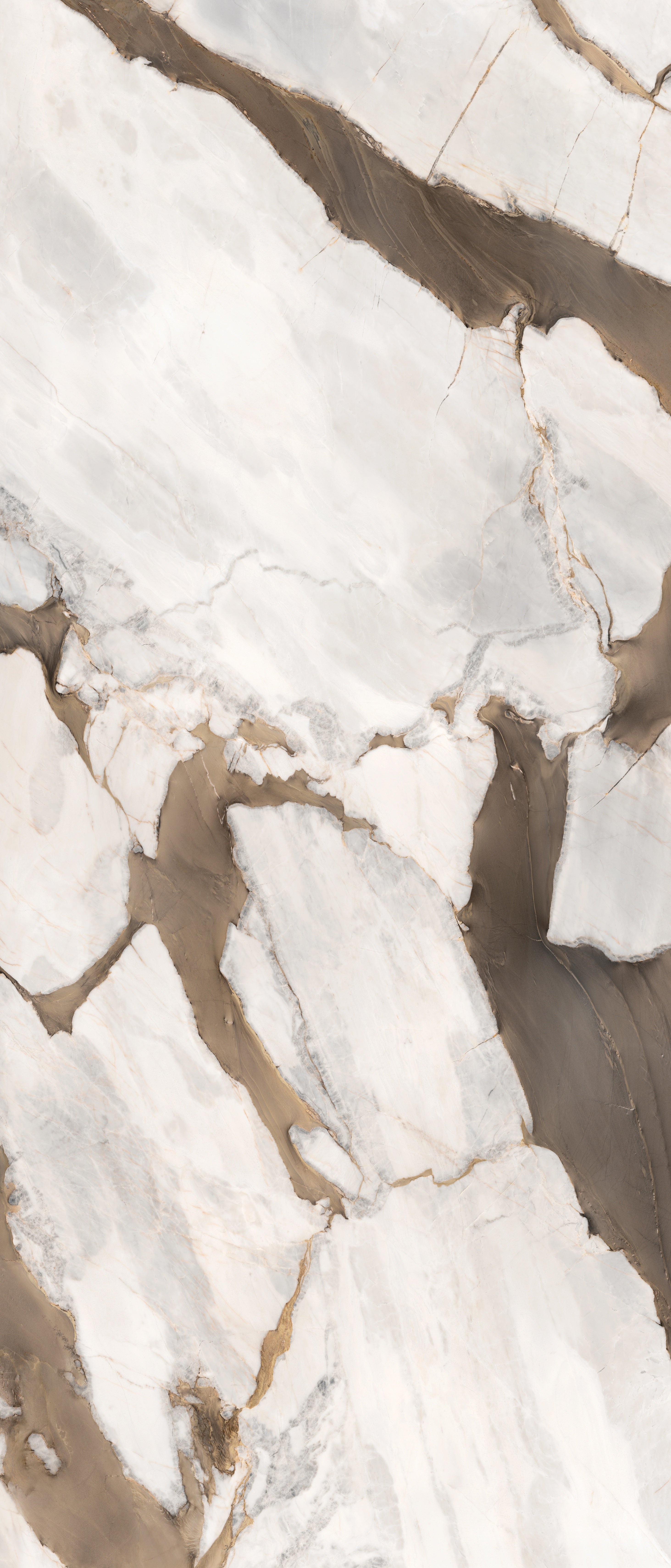 Majesto Gemma Bronze sintered stone slabs by Anatolia, top-down product view, 48"×110"×1/4" size. Turkish sintered stone for floors and walls.