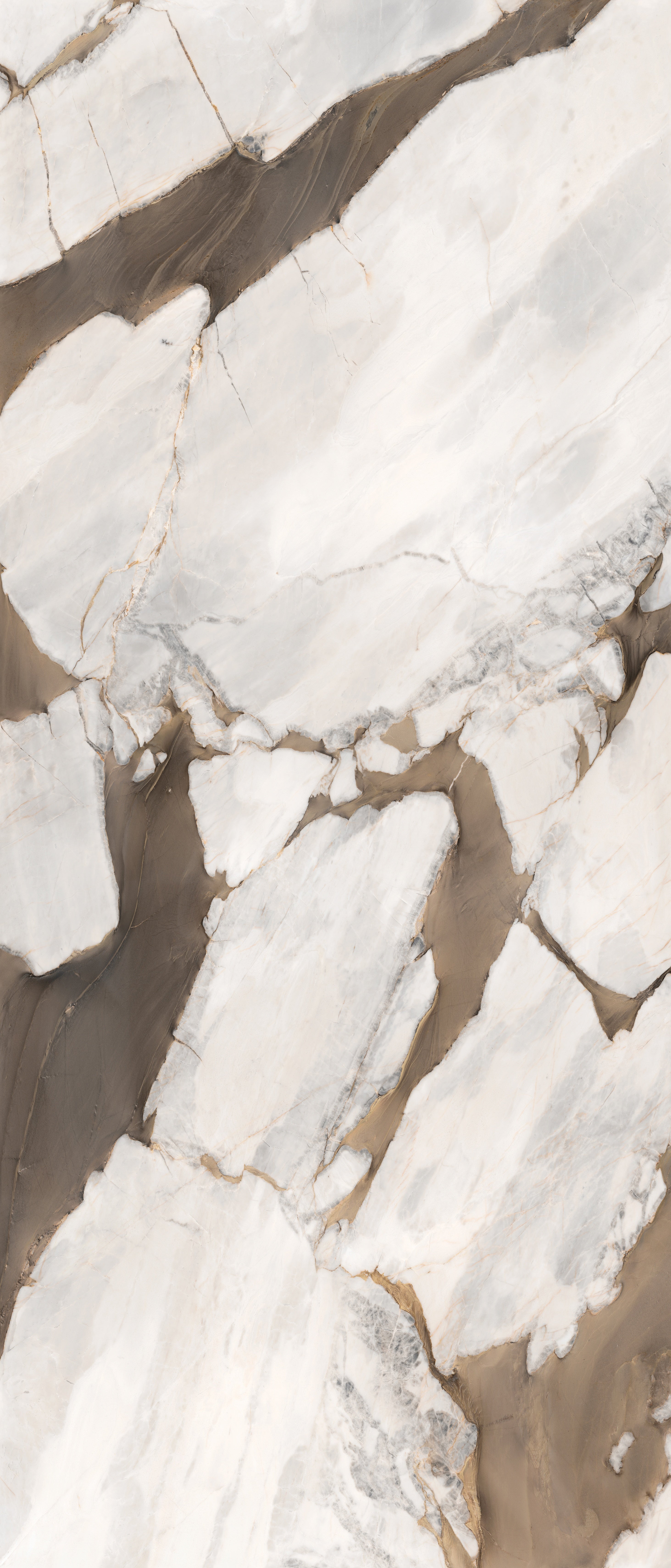 Majesto Gemma Bronze sintered stone slabs by Anatolia, top-down product view, 48"×110"×1/4" size. Turkish sintered stone for floors and walls.