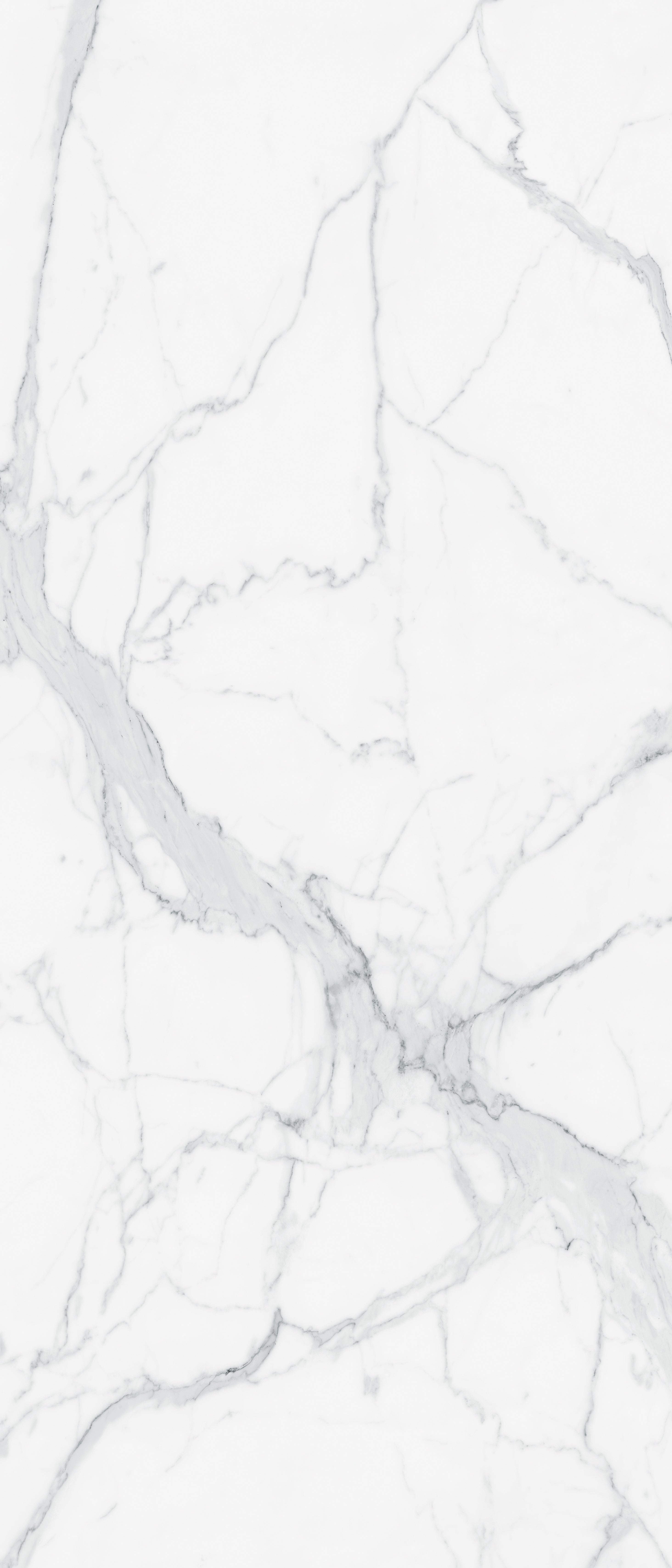 Majesto Statuario sintered stone slabs by Anatolia, top-down product view, 48"×110"×1/4" size. Turkish sintered stone for floors and walls.