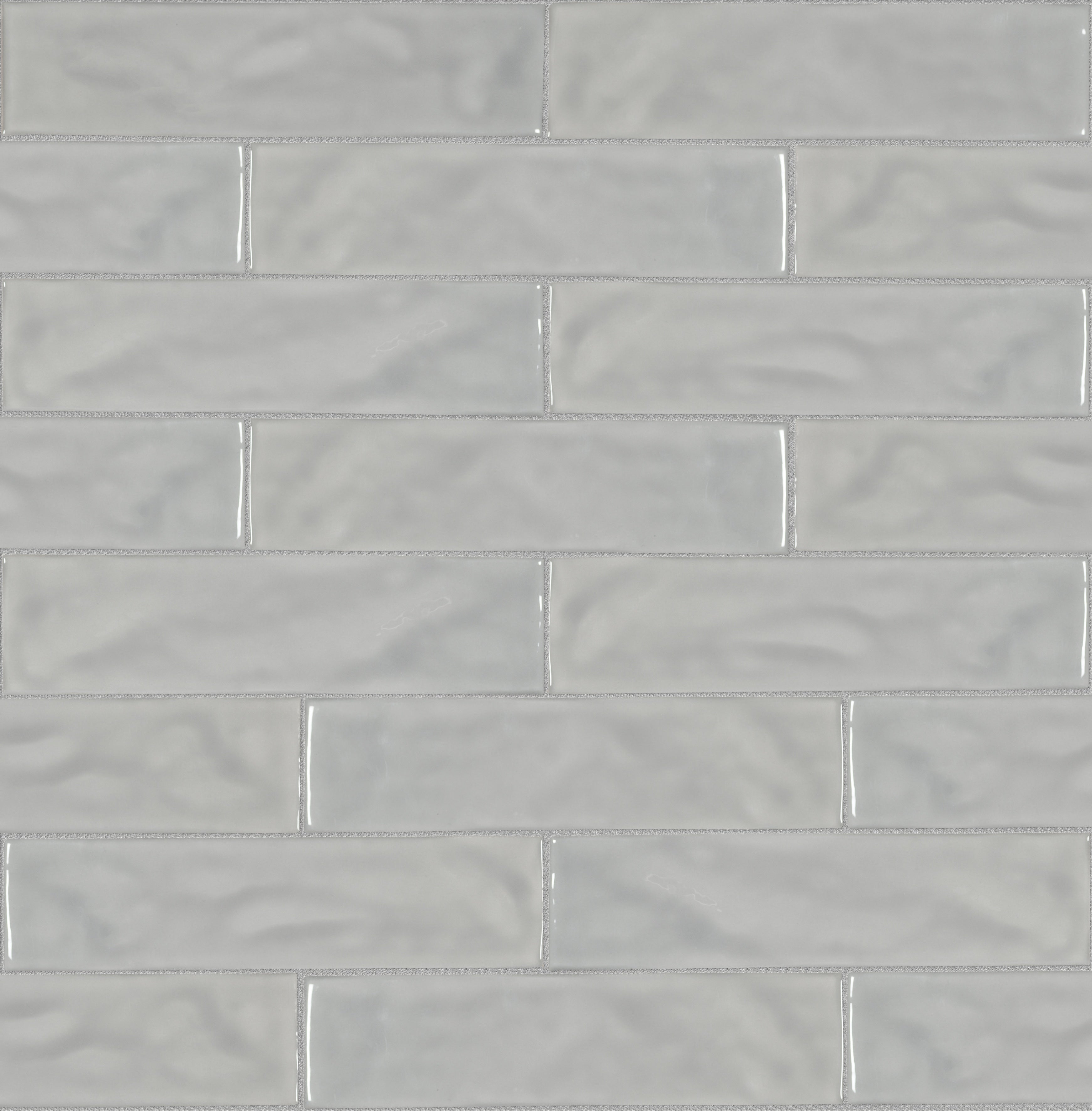 Marlow Smoke ceramic field tile by Anatolia, top-down product view, 3"×12"×3/8" size. Turkish ceramic for floors and walls.