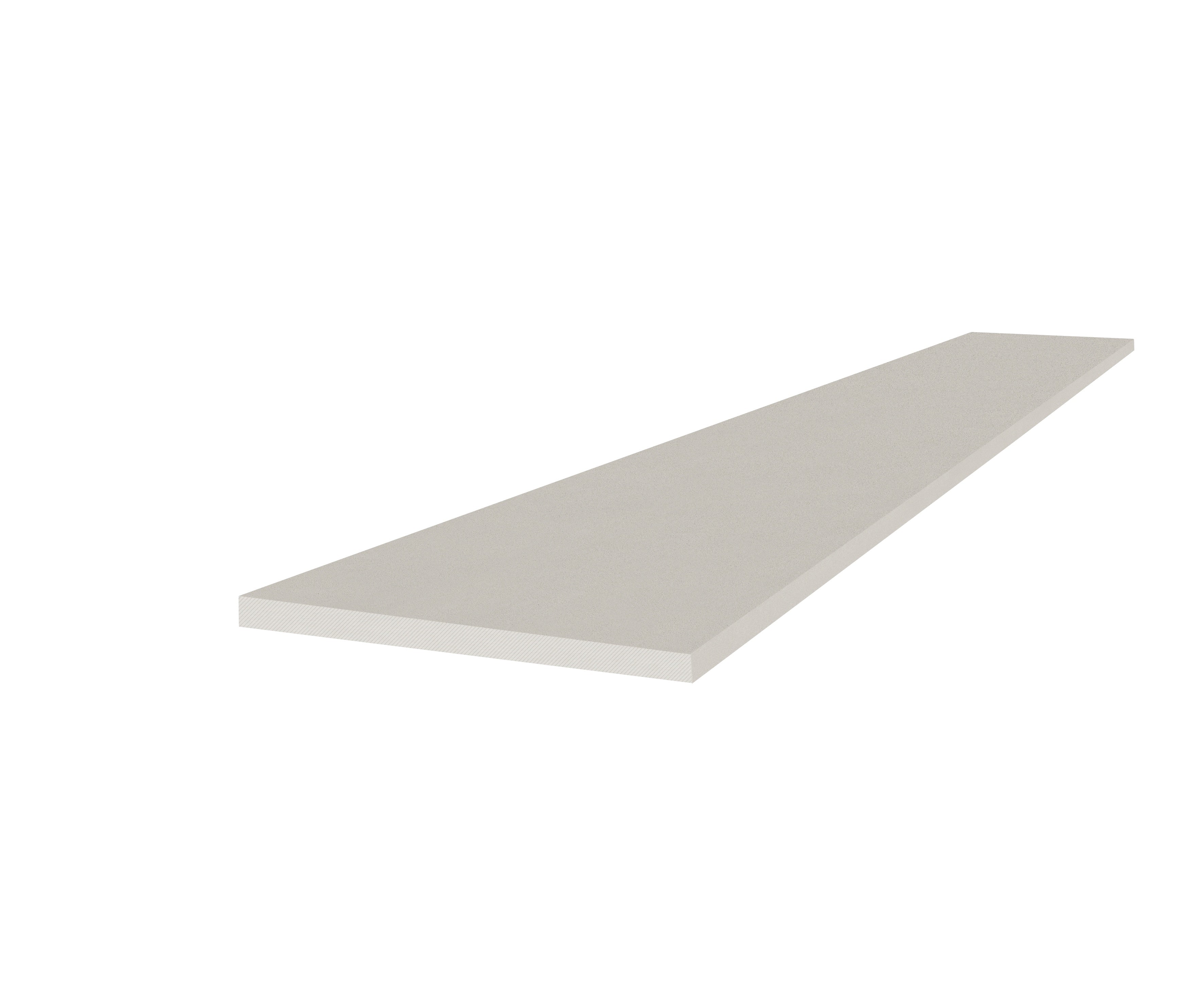 Marmiline Ash engineered stone trim by Anatolia, top-down product view, 11 13/16"×27 19/32"×15/32" size. Chinese engineered stone for floors and walls.