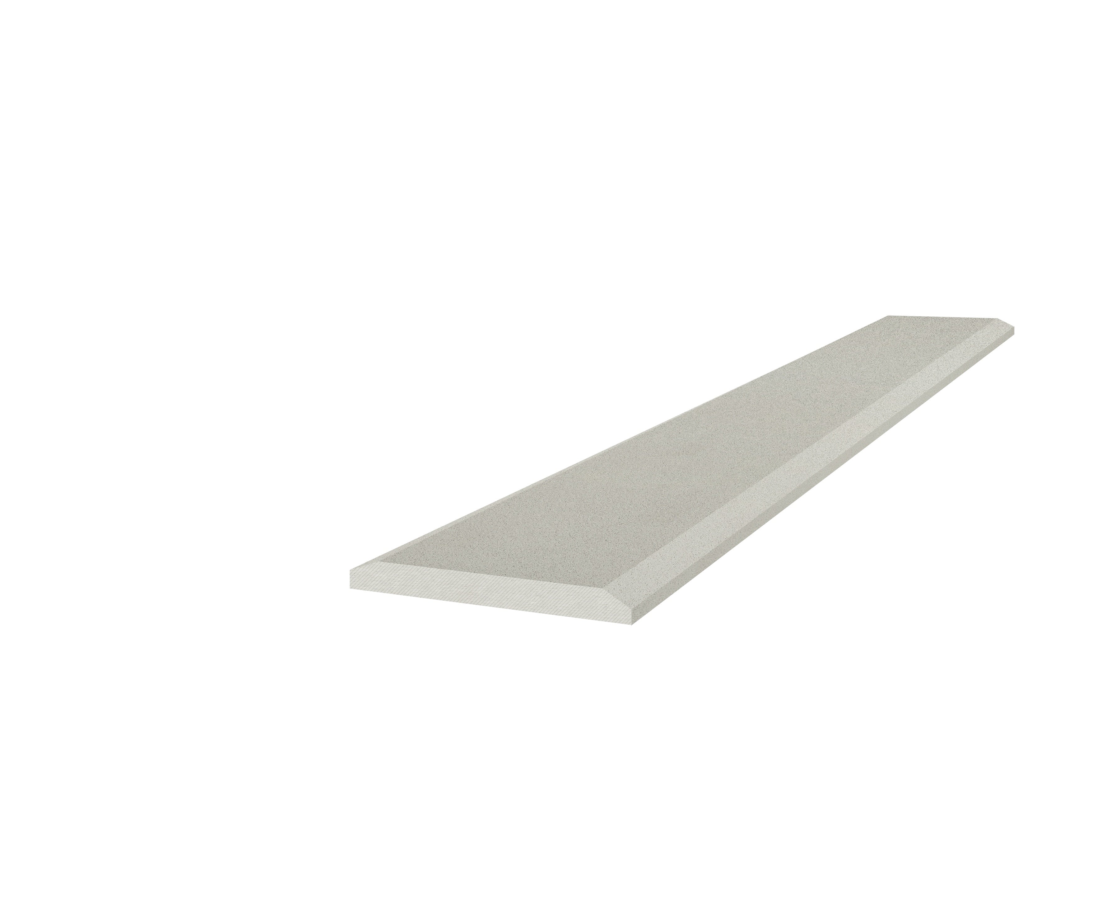 Marmiline Fog engineered stone trim by Anatolia, top-down product view, 5"×36"×15/32" size. Chinese engineered stone for floors and walls.