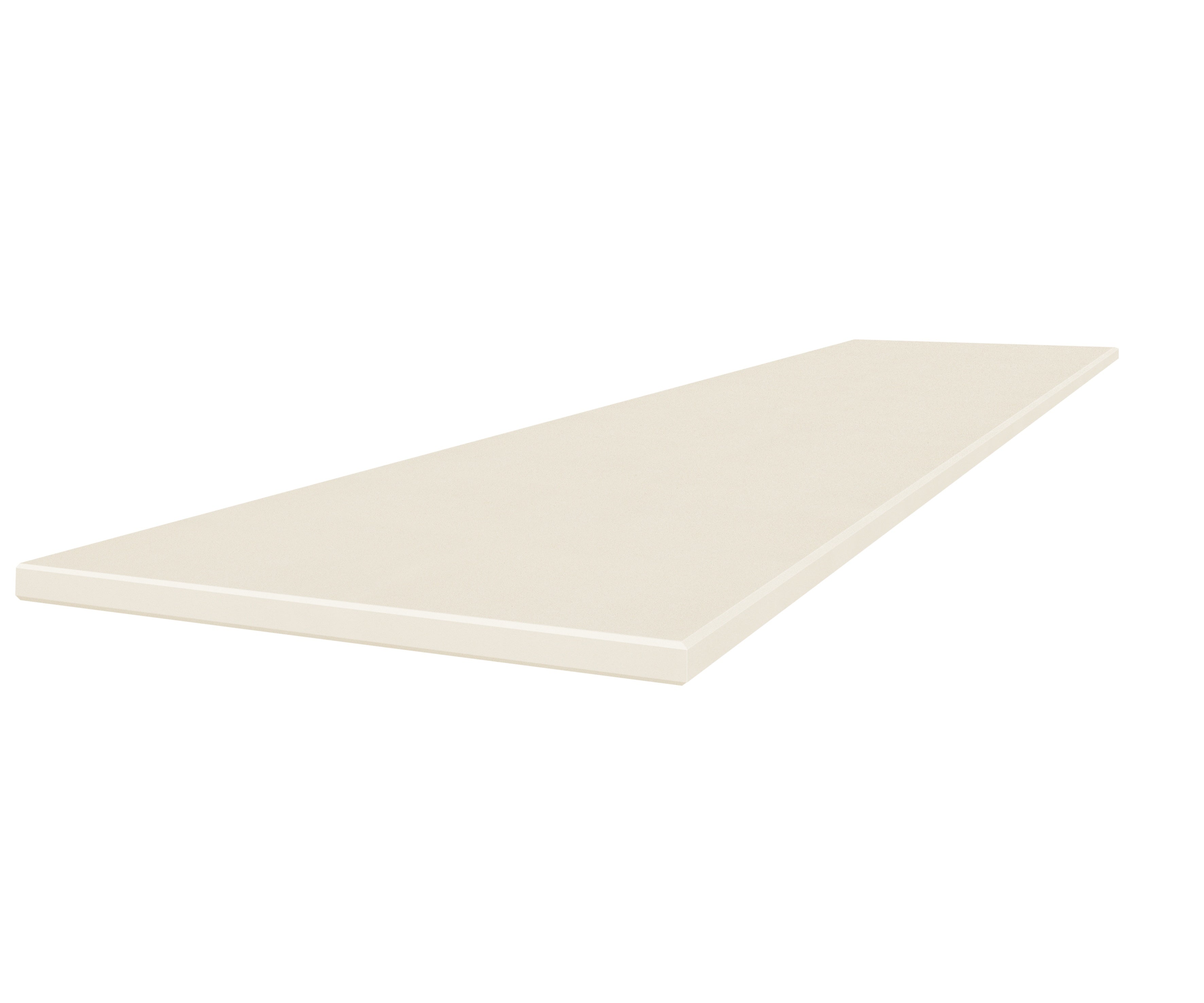 Marmiline Ivory engineered stone trim by Anatolia, top-down product view, 18"×47 3/16"×19/32" size. Chinese engineered stone for floors and walls.