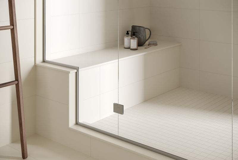 Anatolia Marmiline Ivory polished engineered stone tile in a room setting — available at Surface Group lifestyle image