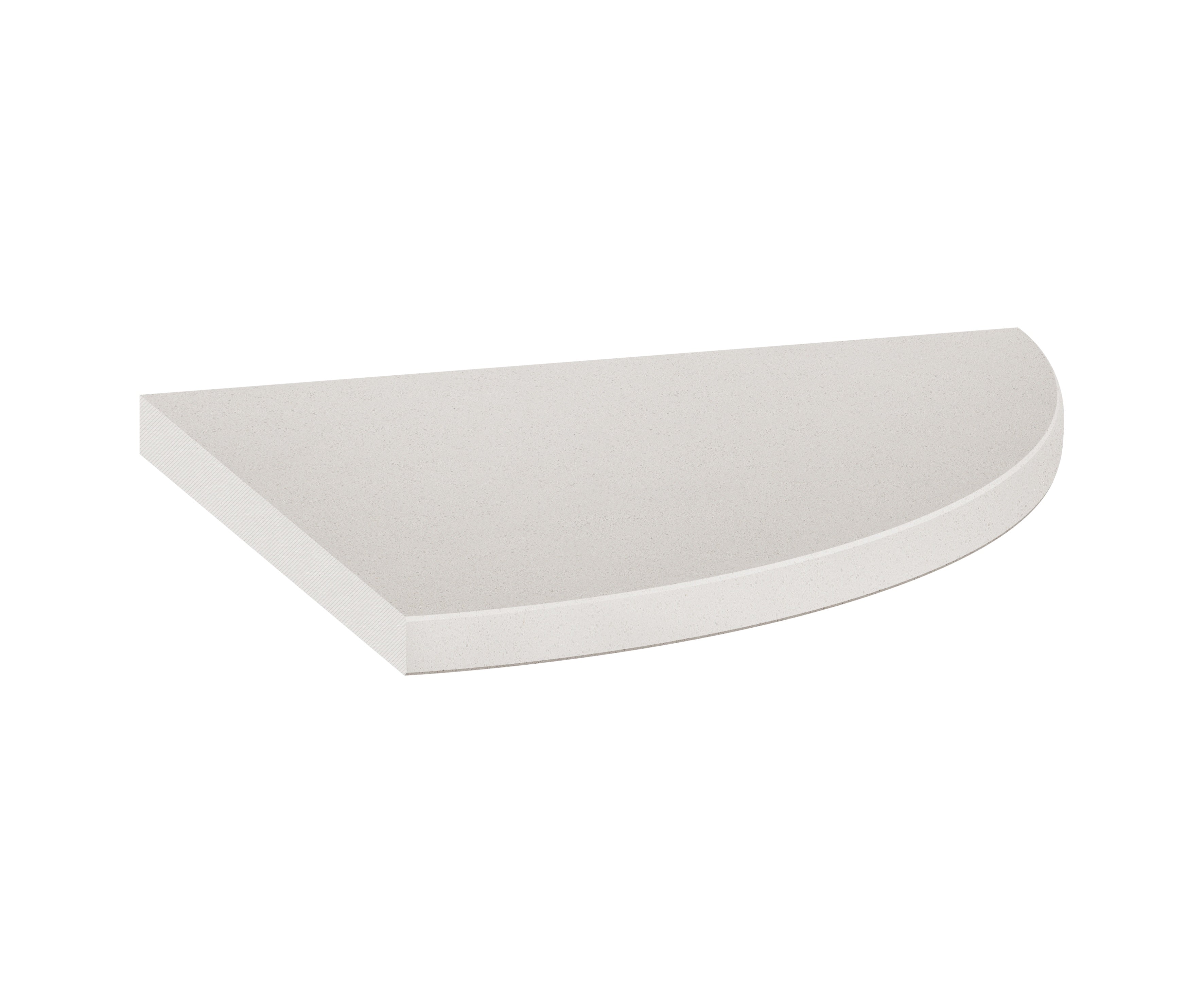 Marmiline Ivory engineered stone trim by Anatolia, top-down product view, 8 29/32"×19/32" size. Chinese engineered stone for floors and walls.