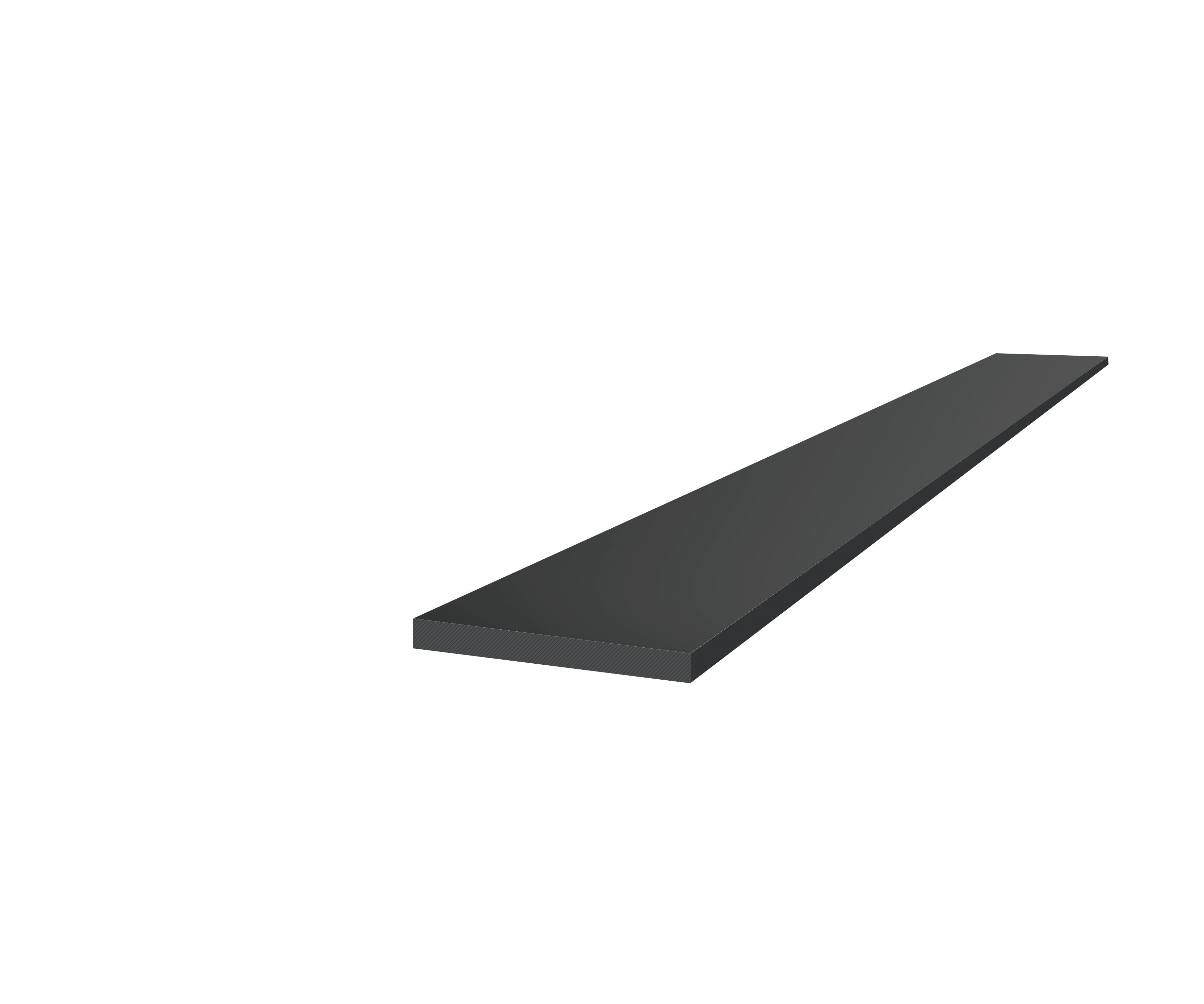 Marmiline Midnight engineered stone trim by Anatolia, top-down product view, 3 1/2"×36"×15/32" size. Chinese engineered stone for floors and walls.