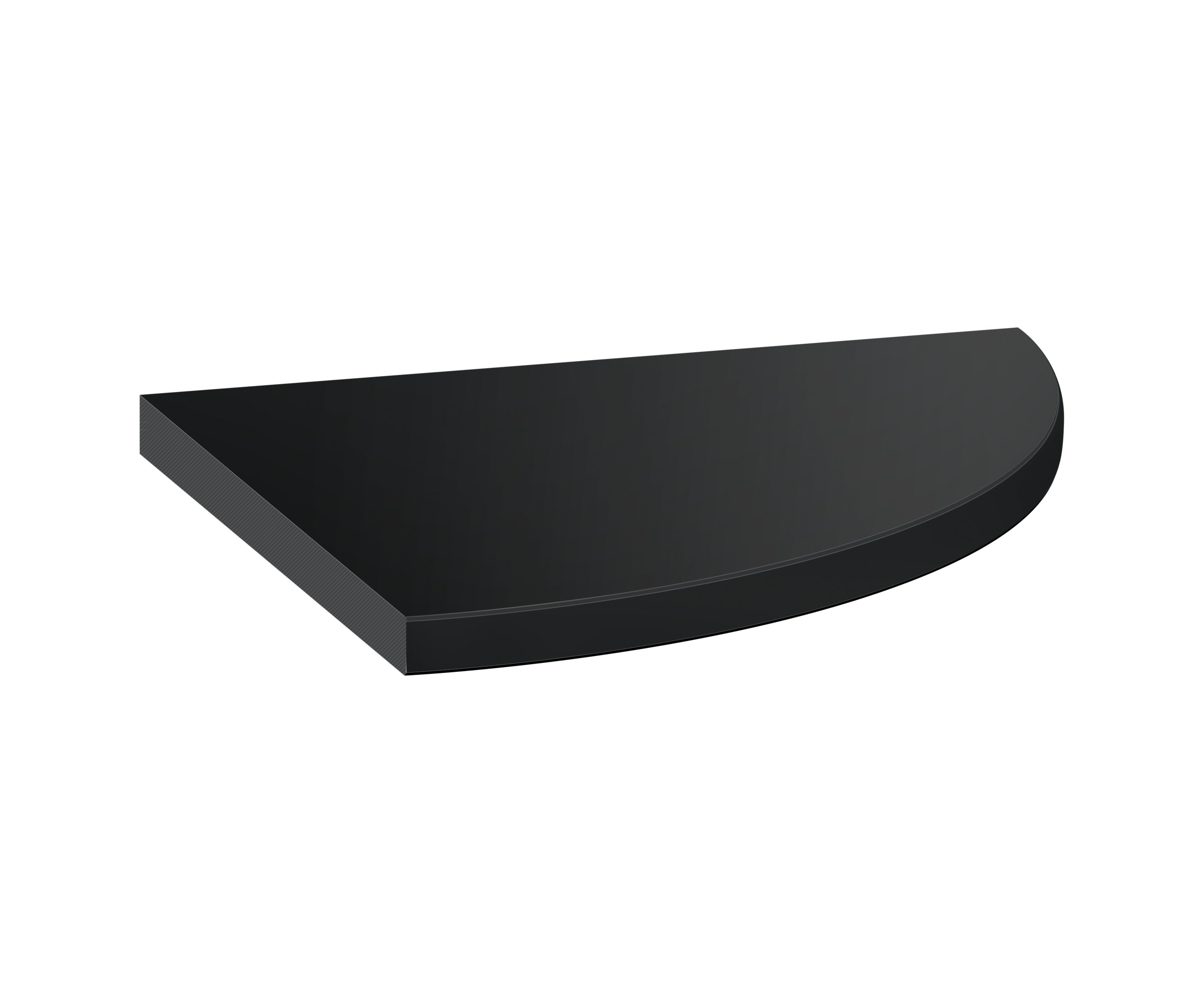 Marmiline Midnight engineered stone trim by Anatolia, top-down product view, 8 29/32"×19/32" size. Chinese engineered stone for floors and walls.