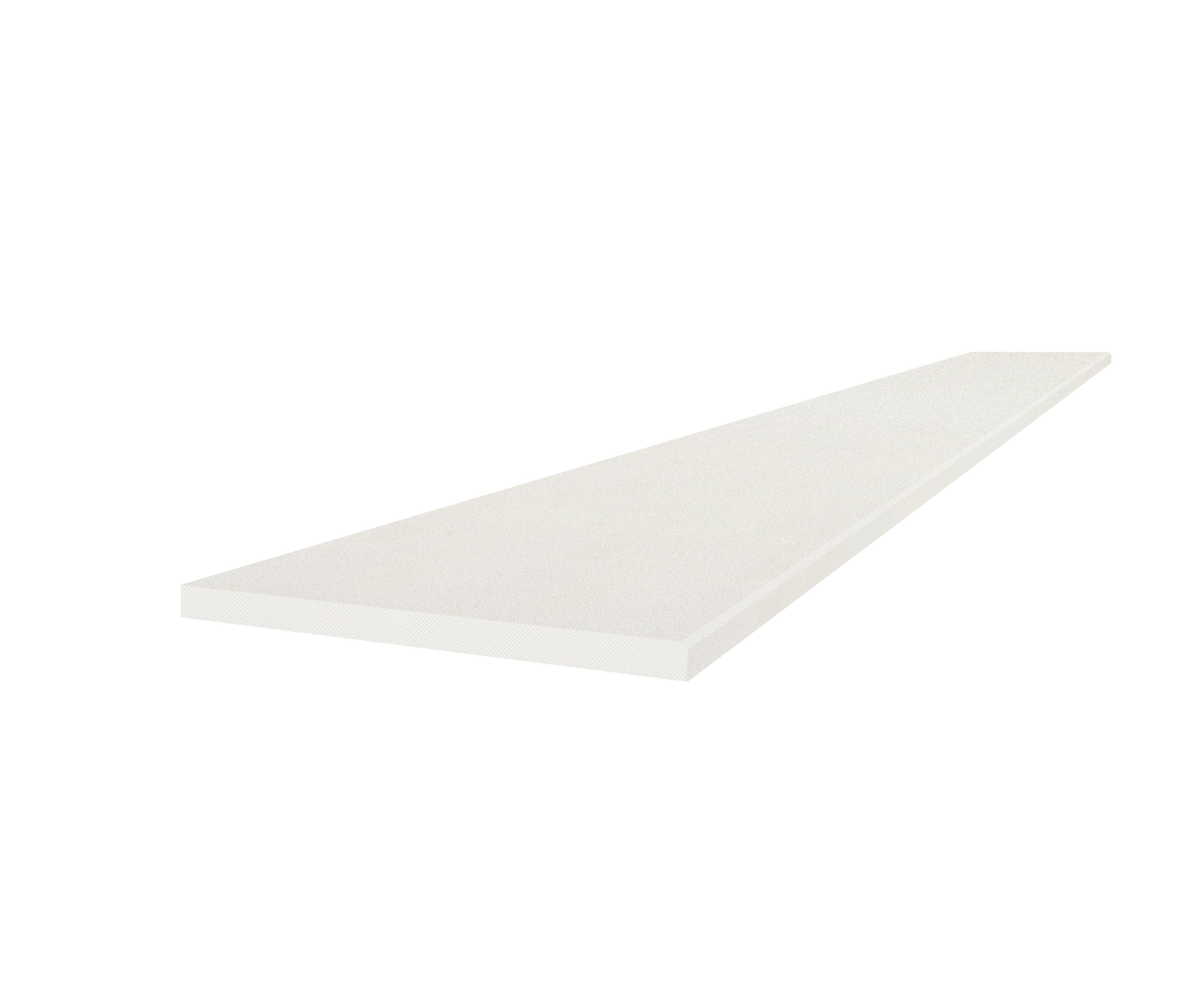 Marmiline Mist engineered stone trim by Anatolia, top-down product view, 14"×36"×19/32" size. Chinese engineered stone for floors and walls.