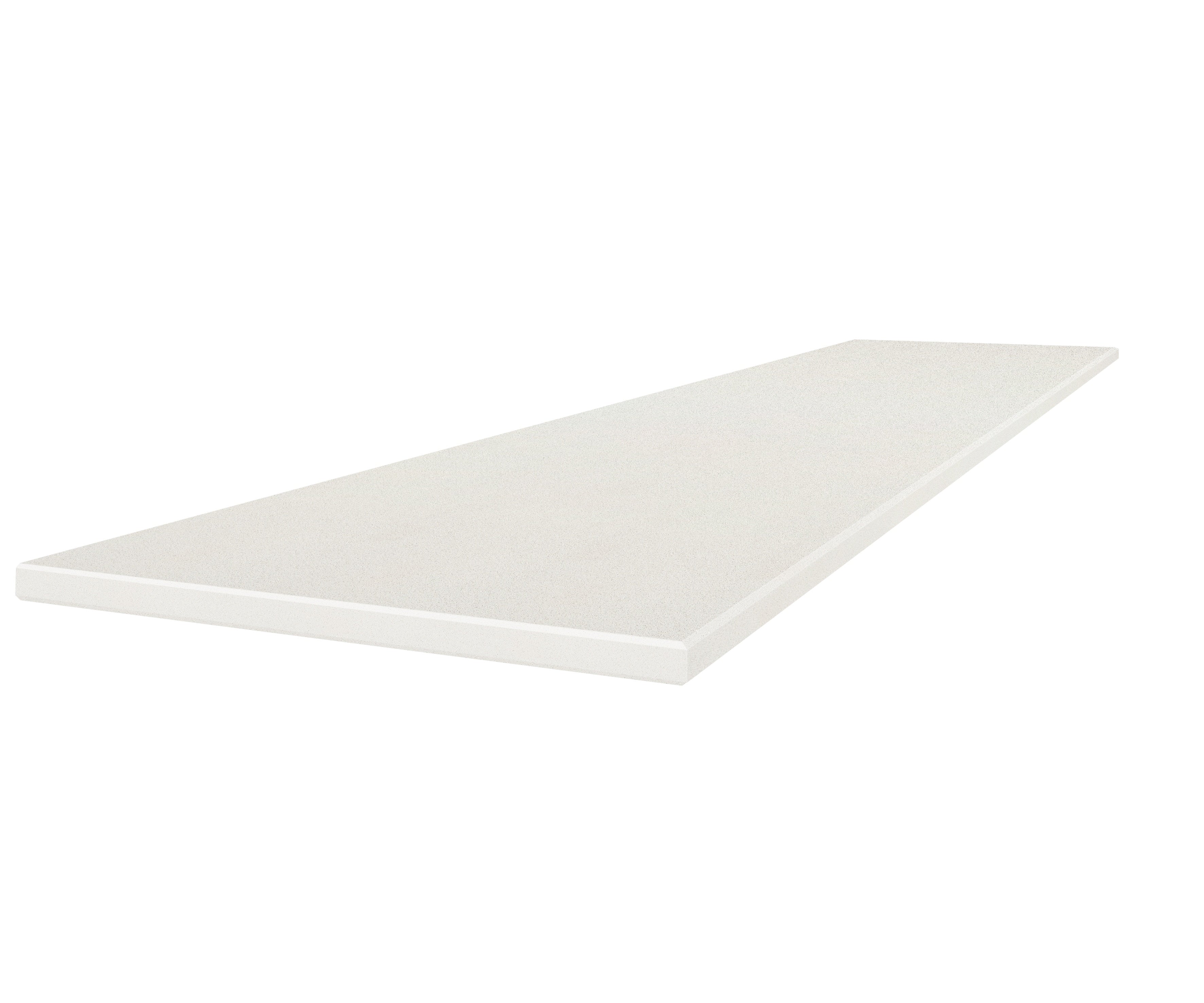 Marmiline Mist engineered stone trim by Anatolia, top-down product view, 18"×47 3/16"×19/32" size. Chinese engineered stone for floors and walls.