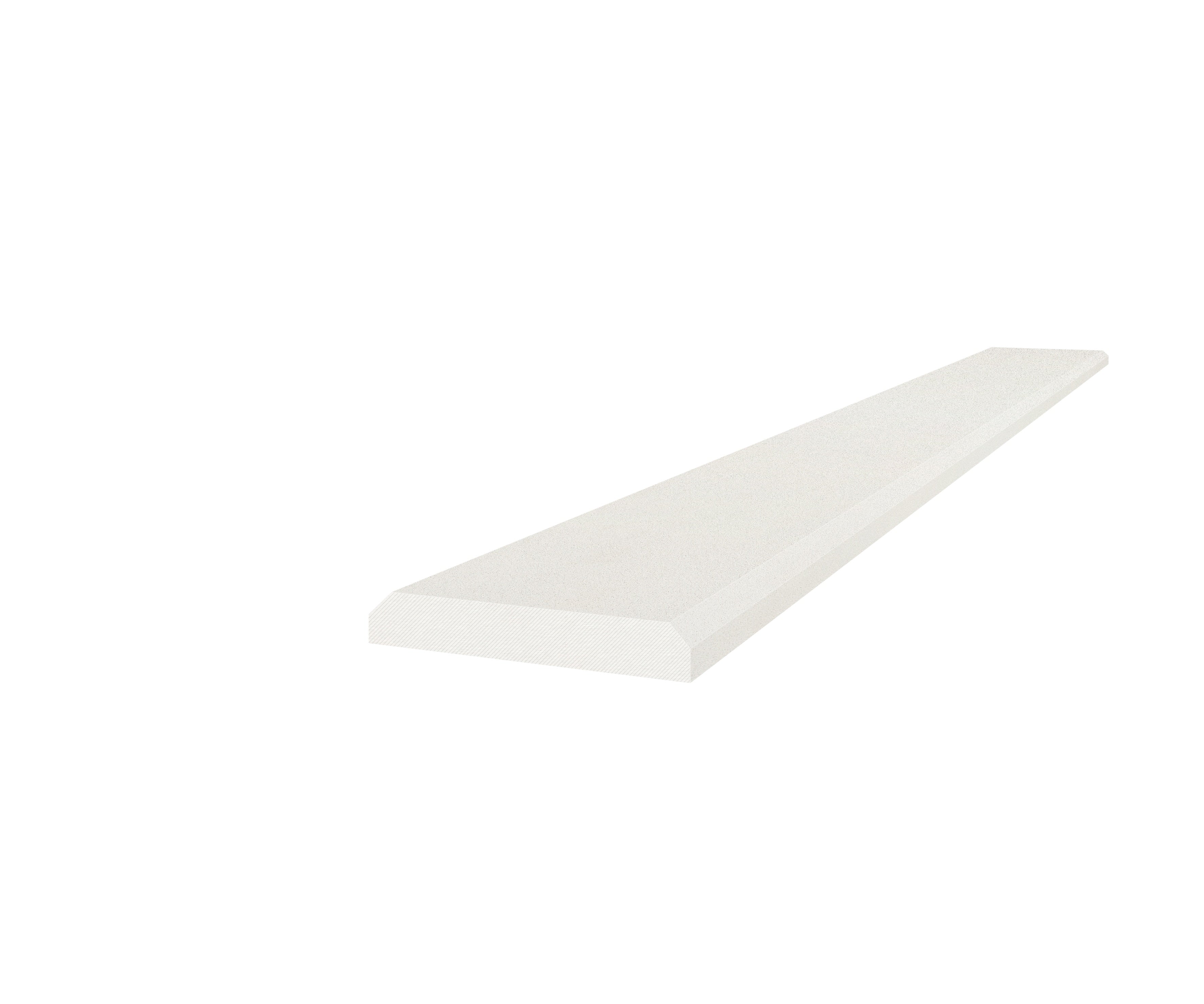 Marmiline Mist engineered stone trim by Anatolia, top-down product view, 4"×36"×19/32" size. Chinese engineered stone for floors and walls.