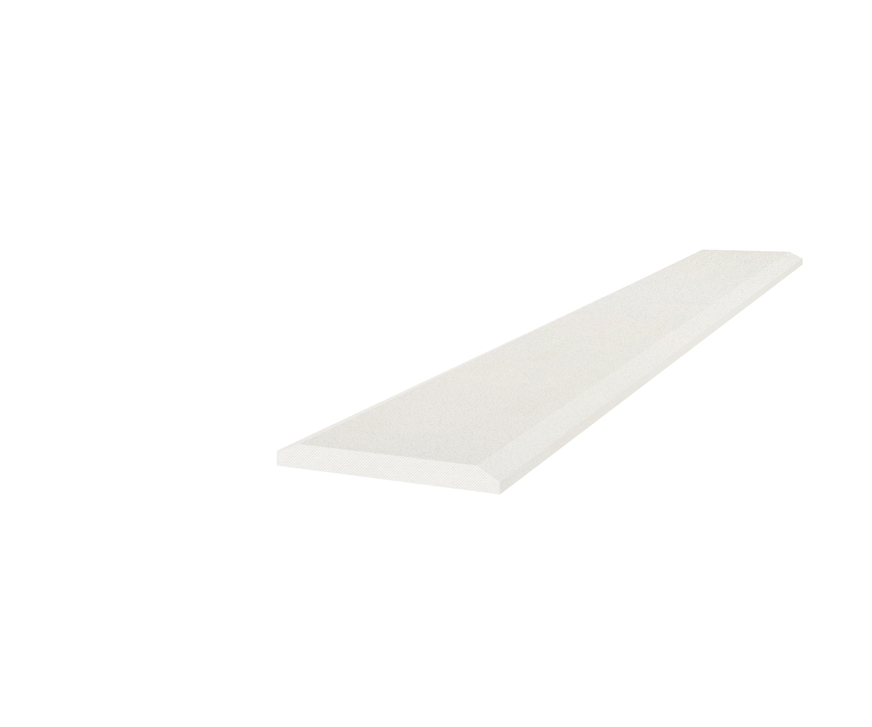 Marmiline Mist engineered stone trim by Anatolia, top-down product view, 5"×36"×15/32" size. Chinese engineered stone for floors and walls.