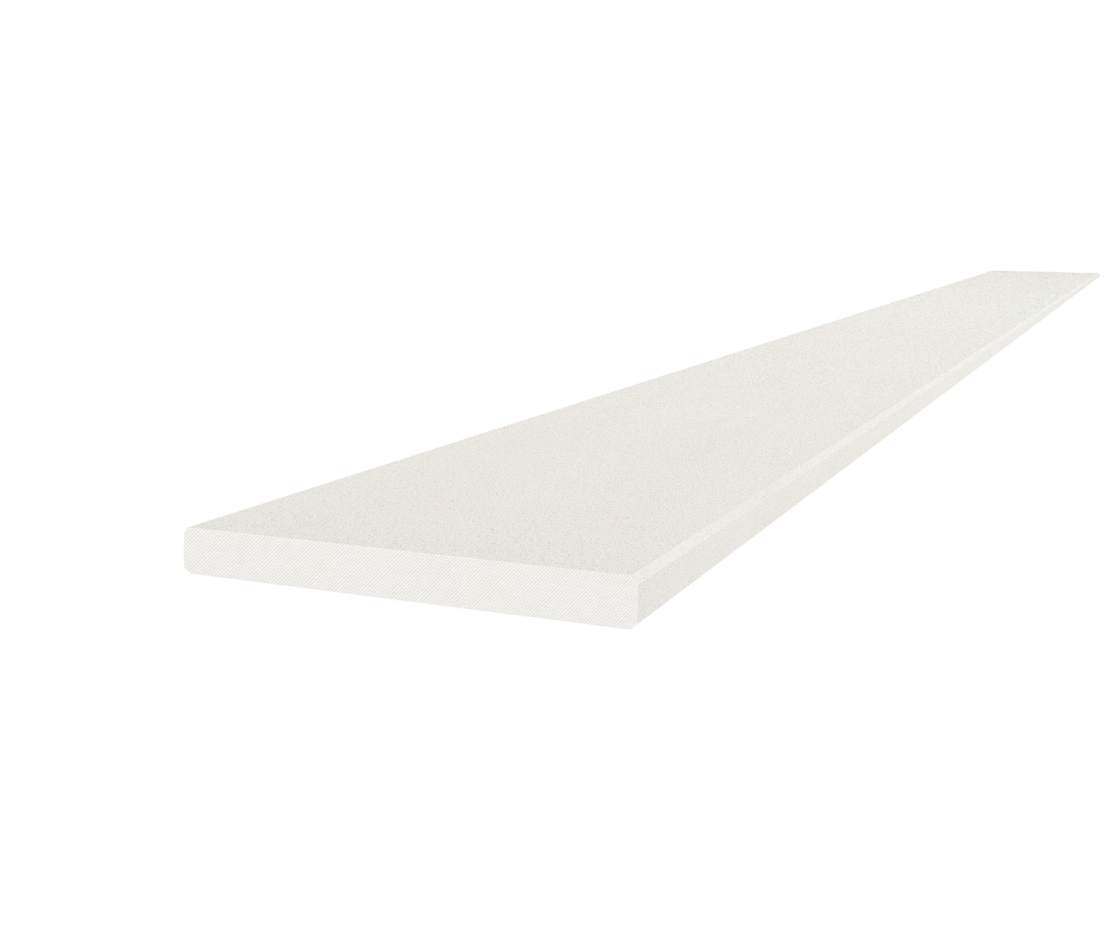 Marmiline Mist engineered stone trim by Anatolia, top-down product view, 6"×94 1/2"×19/32" size. Chinese engineered stone for floors and walls.