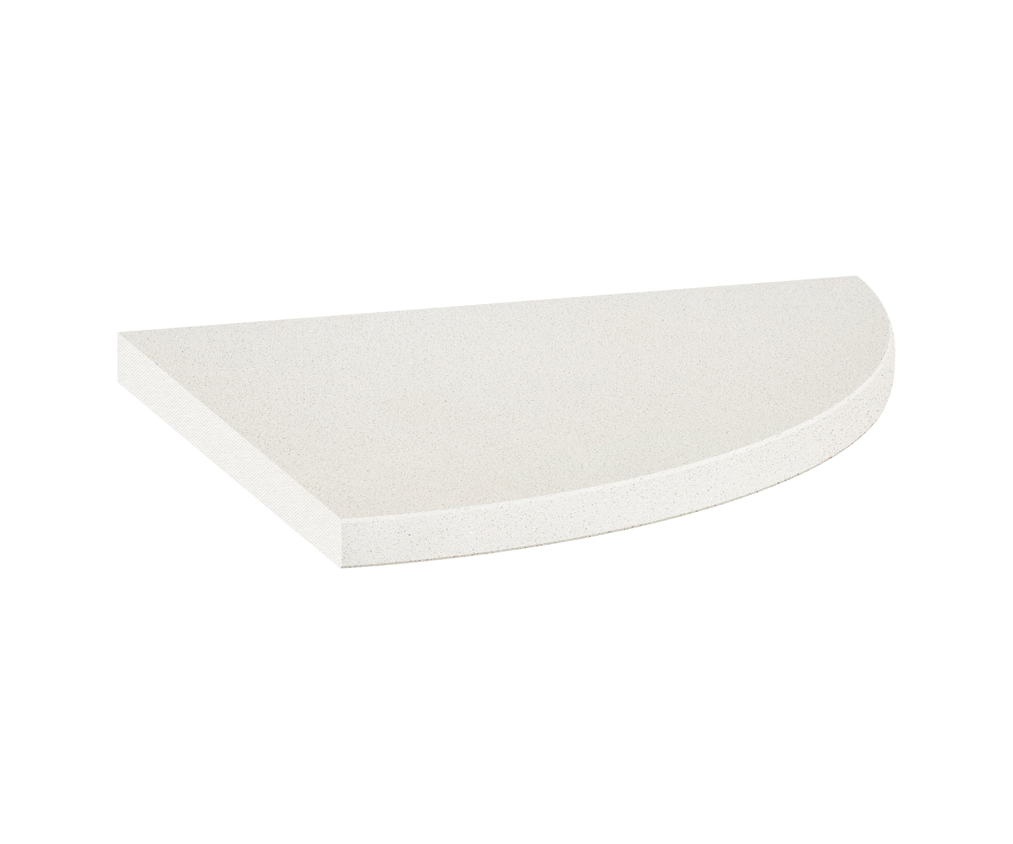 Marmiline Mist engineered stone accessories by Anatolia, top-down product view, 8 29/32"×19/32" size. Chinese engineered stone for floors and walls.