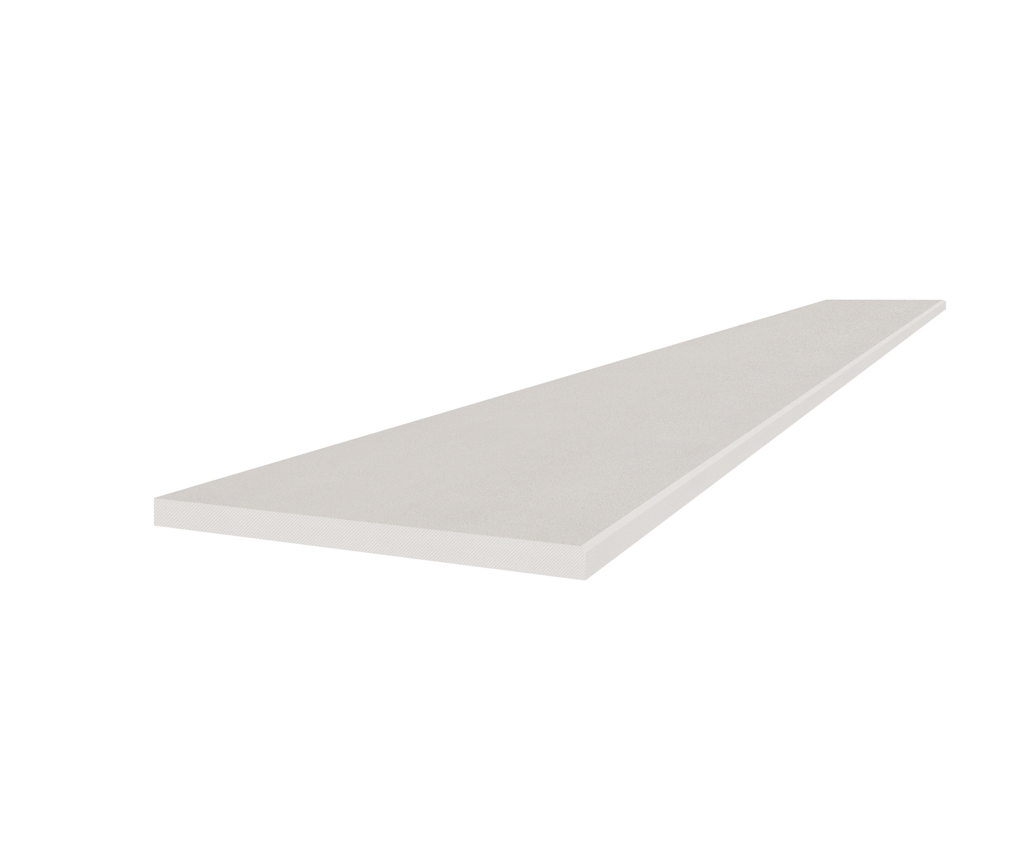 Marmiline Pearl engineered stone trim by Anatolia, top-down product view, 14"×36"×19/32" size. Chinese engineered stone for floors and walls.