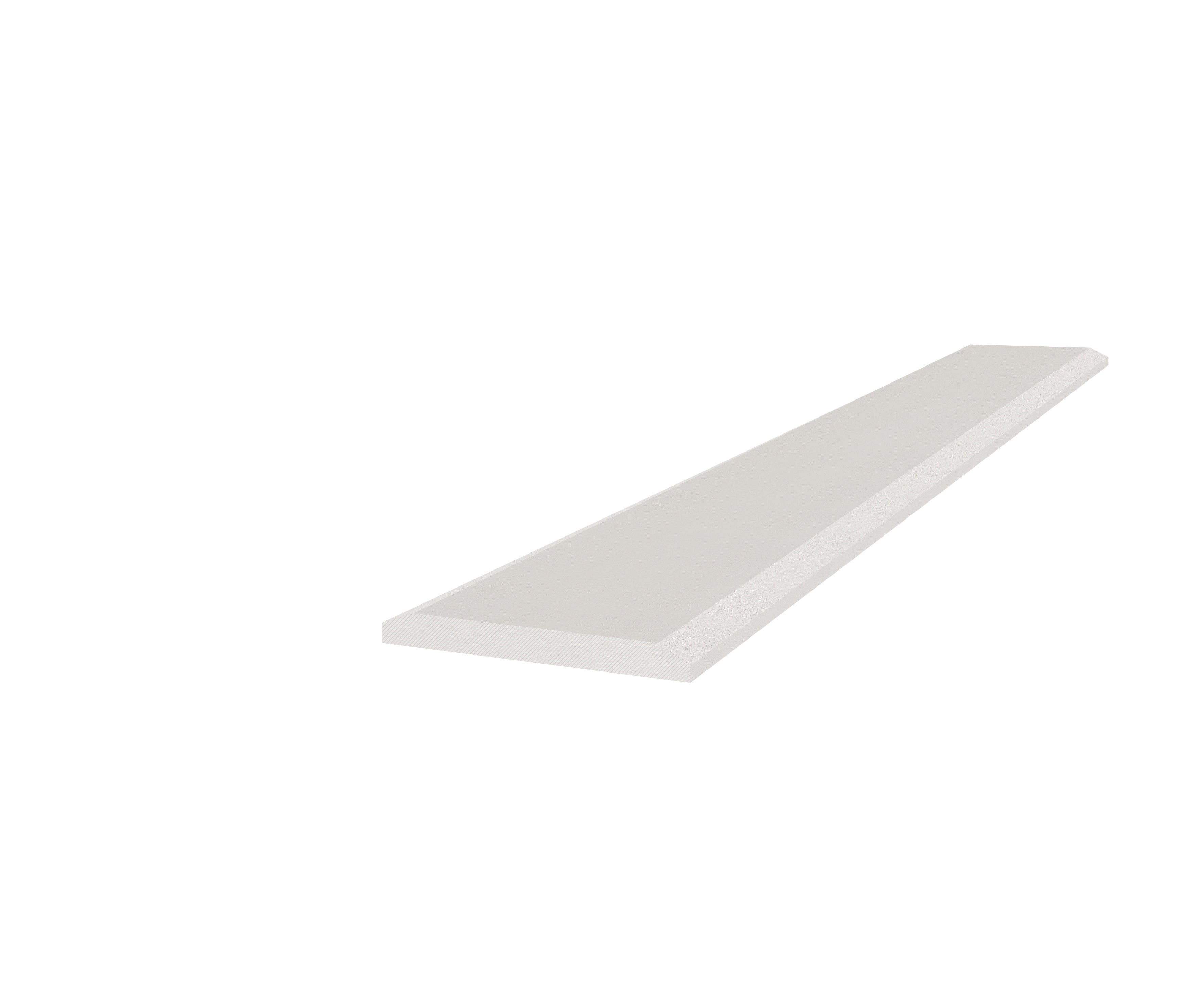 Marmiline Pearl engineered stone trim by Anatolia, top-down product view, 5"×36"×15/32" size. Chinese engineered stone for floors and walls.